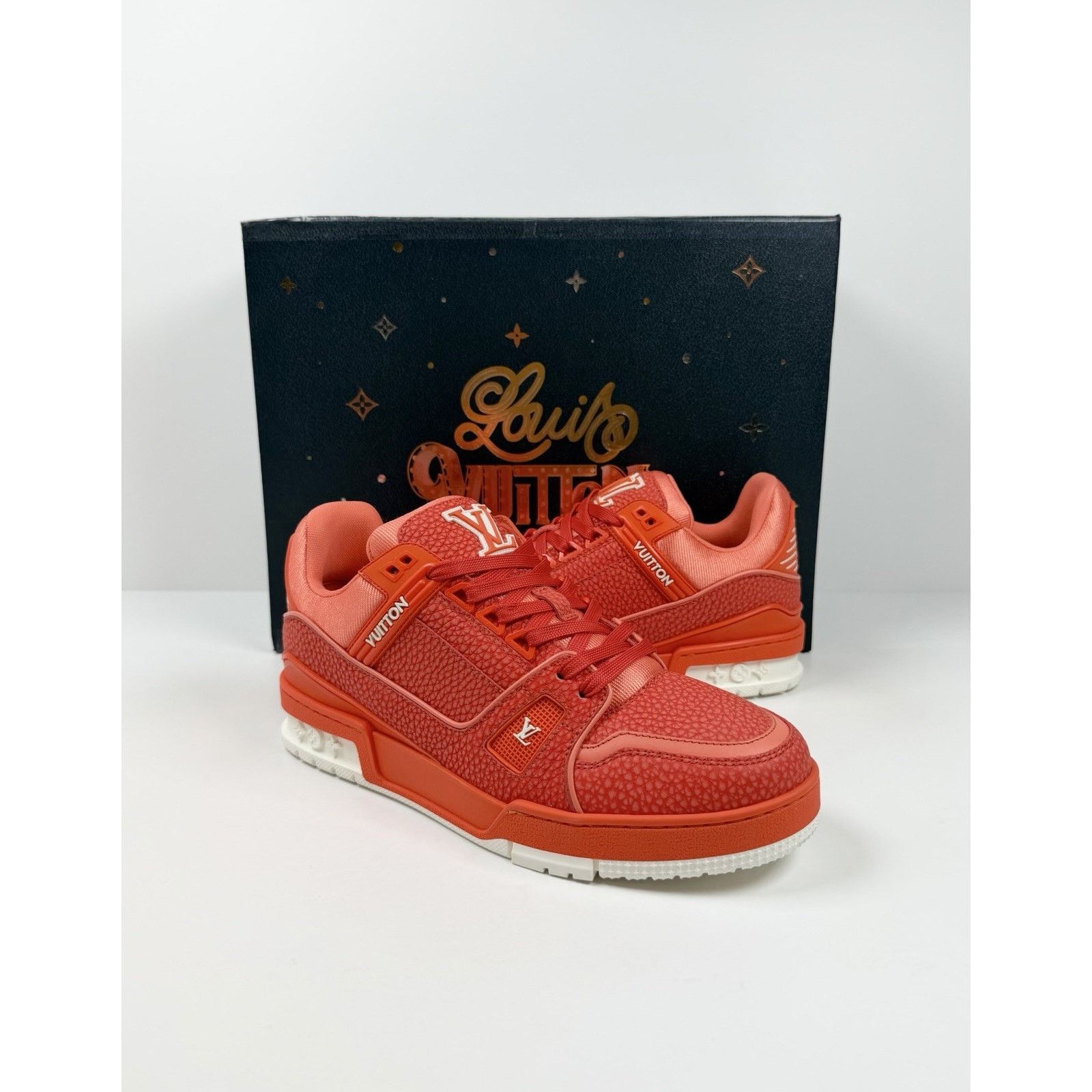 Louis Vuitton Size 6UK/7US - Louis Vuitton Orange White Trainer NEW! Size US 7 / EU 40 - 2 Thumbnail