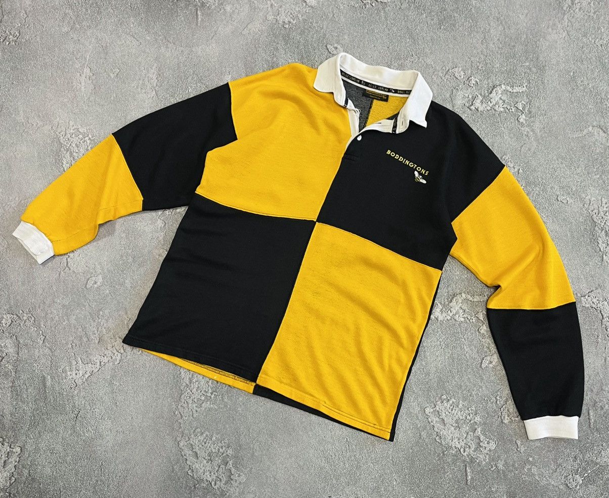 Vintage 90’s Boddingtons Rugby Long Sleeve Shirt Size L RARE