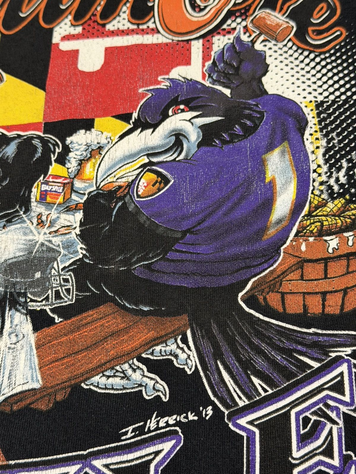 Vintage Vintage 90s Y2K Orioles Ravens Baltimore Style GraphicTee XL Size US XL / EU 56 / 4 - 5 Thumbnail