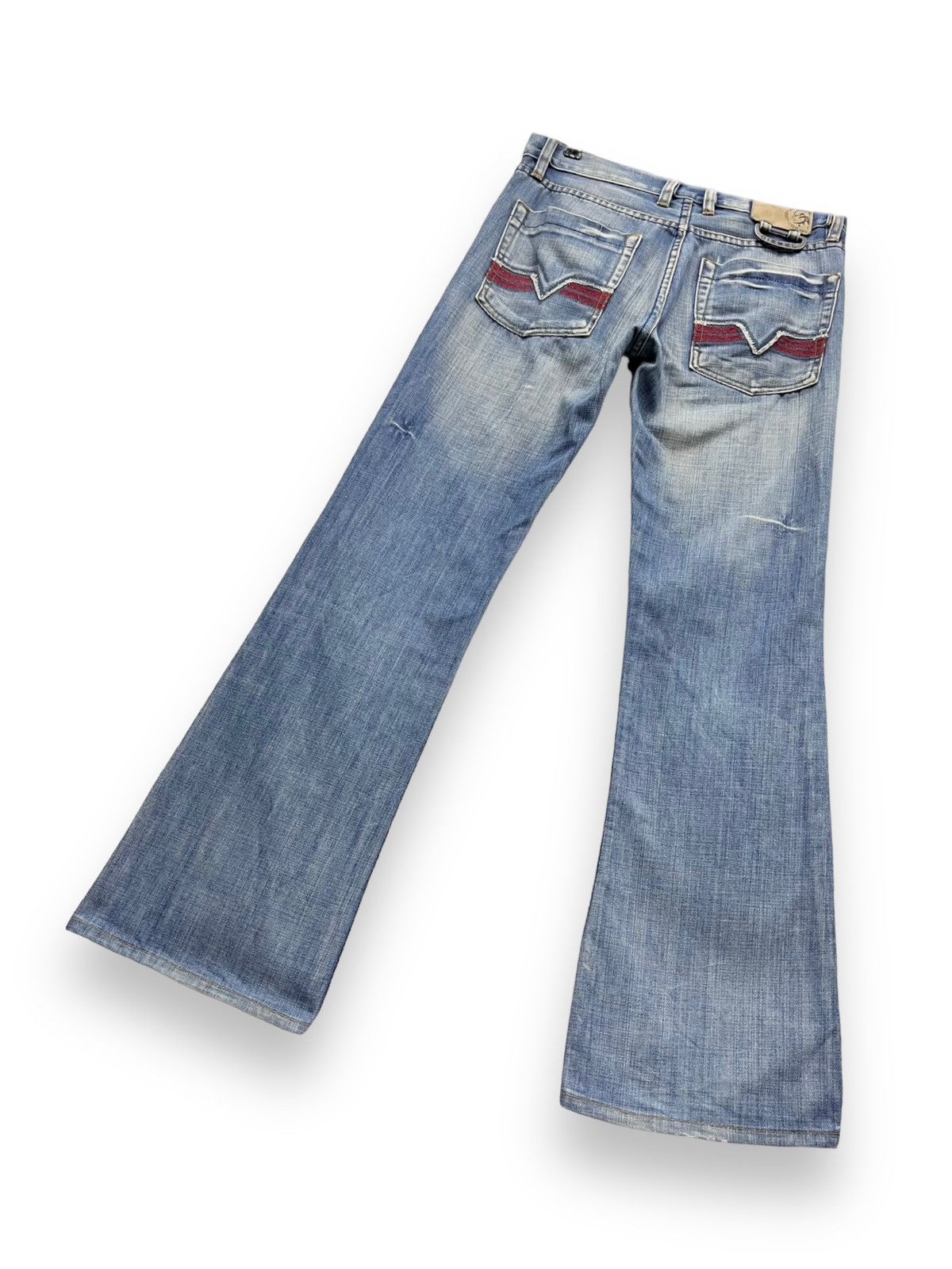 Diesel 🔥Vintage DIESEL PUNK ONLY THE BRAVE FLARE Light Wash Denim Size US 30 / EU 46 - 8 Thumbnail