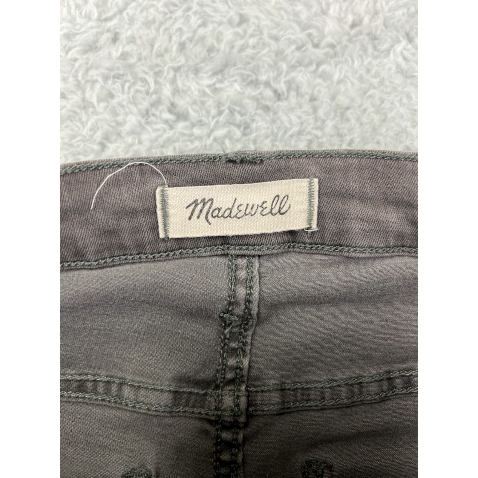 Madewell Madewell Jeans Womens 26 Gray Denim Skinny Raw Hem Cotton Blend Stretch Size 26" / US 2 / IT 38 - 3 Thumbnail