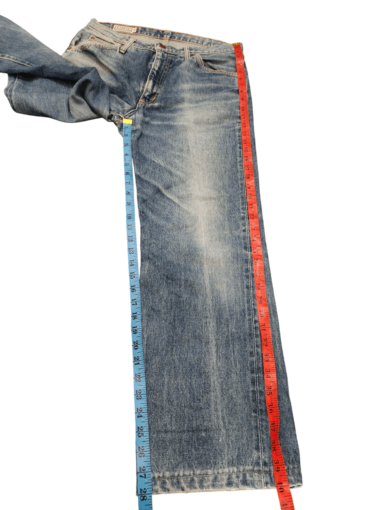 If Six Was Nine Loose Jeans Edwin Distress Faded Clawmark Denim Jeans Size US 32 / EU 48 - 17 Thumbnail