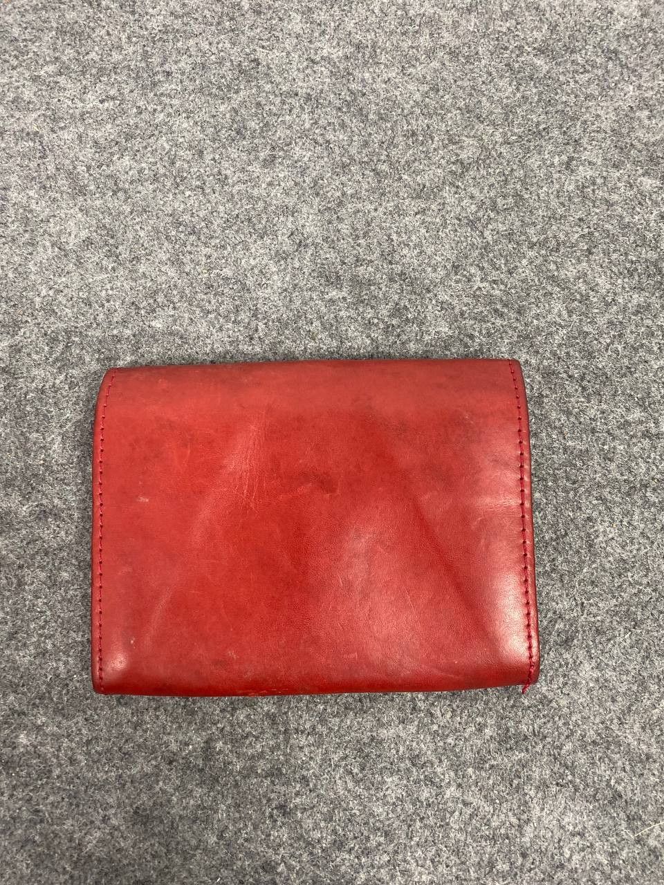 Leather silver spoony red leather bifold wallet nice design Size ONE SIZE - 2 Thumbnail