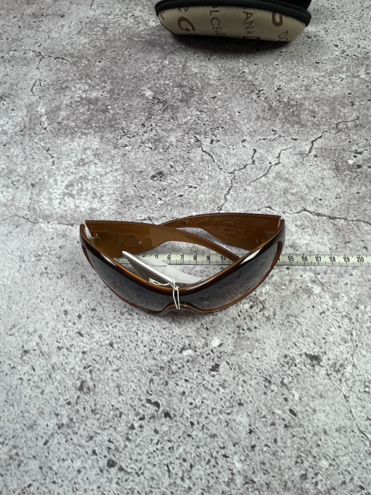 Dolce & Gabbana Vintage D&G 🇮🇹 Shield Sunglasses Brown Gradient Y2K UV400 Size ONE SIZE - 17 Thumbnail
