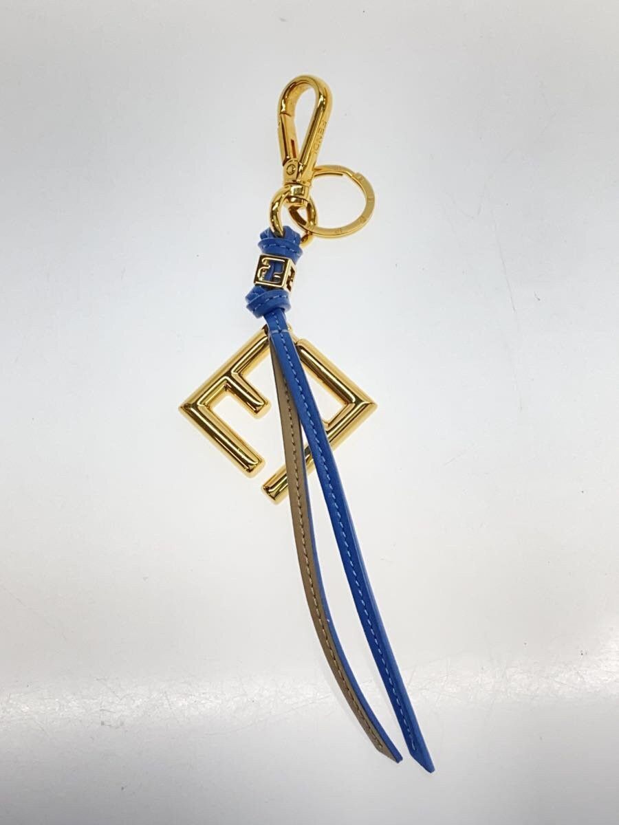 Fendi Fendi Leather Keychain Blue Size ONE SIZE - 2 Thumbnail