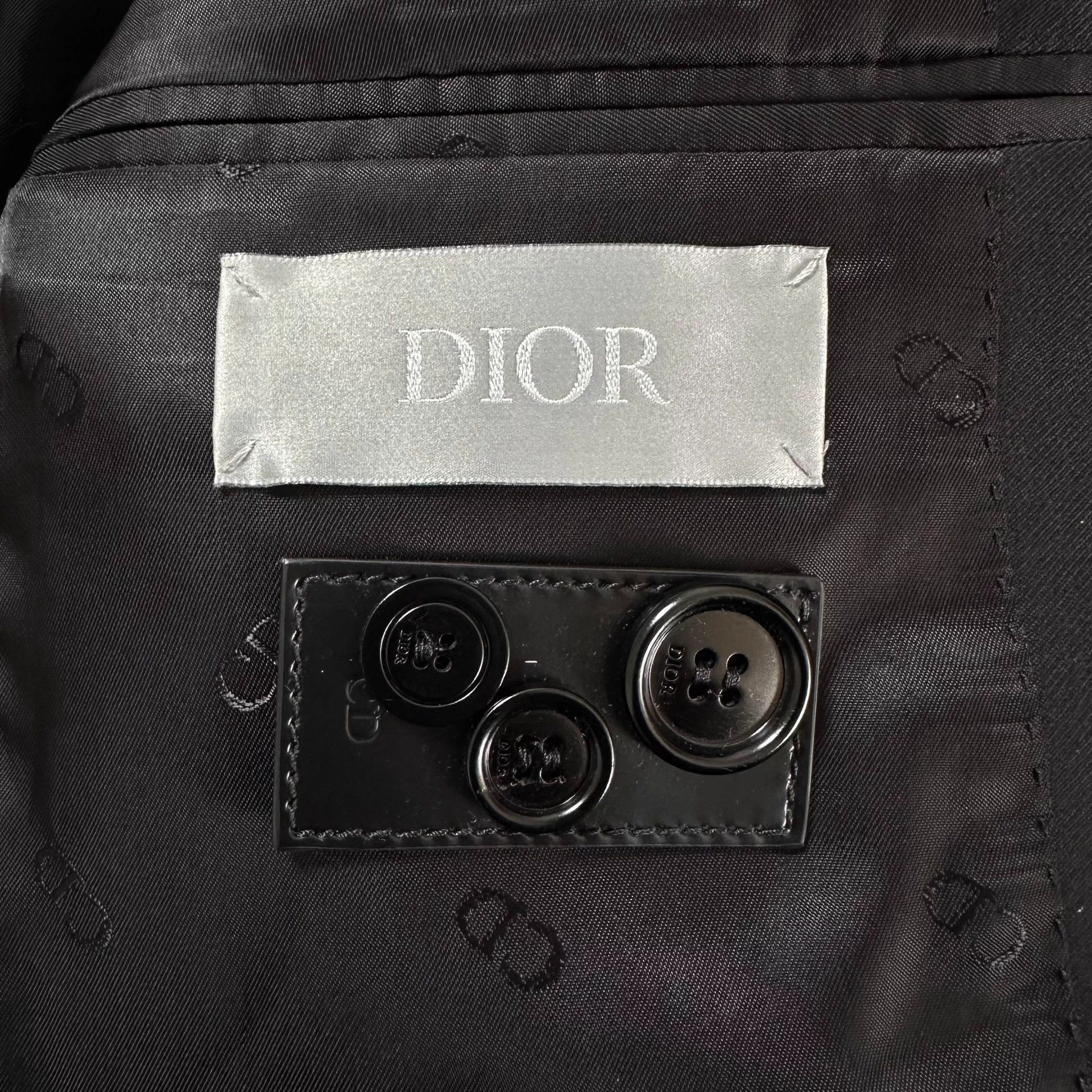 Dior Dior Black Rhinestone Bee Wool Tuxedo Jacket 48 Size 48L - 4 Thumbnail