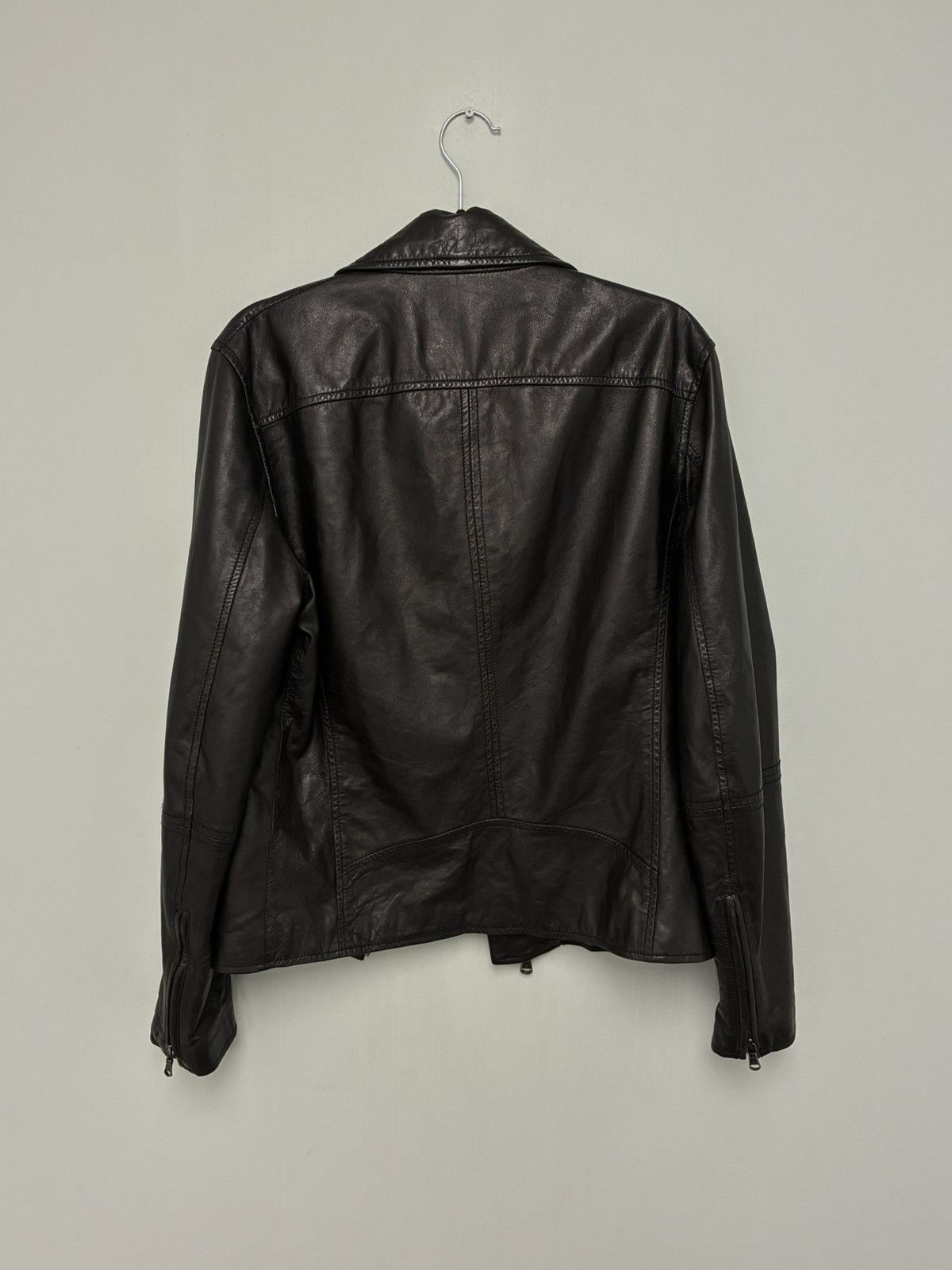 John Varvatos Asymmetrical Leather Biker Jacket. Small Size US S / EU 44-46 / 1 - 12 Thumbnail