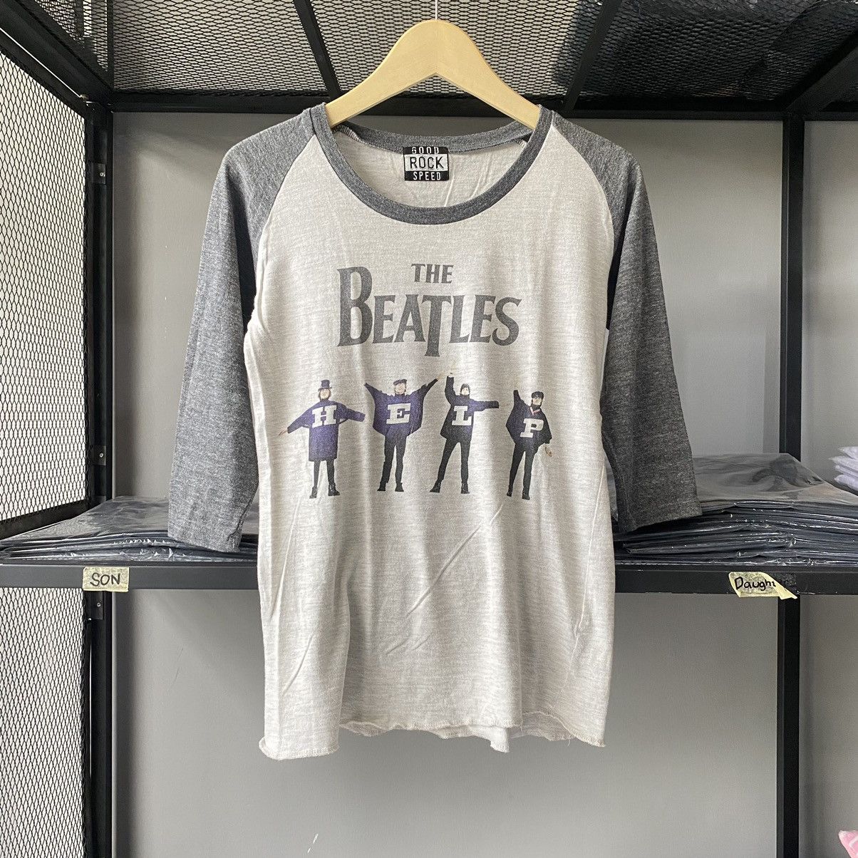 Band Tees × Vintage Vintage The Beatles Help! Album by Good Rock Speed 3/4 Tees Size US M / EU 48-50 / 2 - 1 Thumbnail