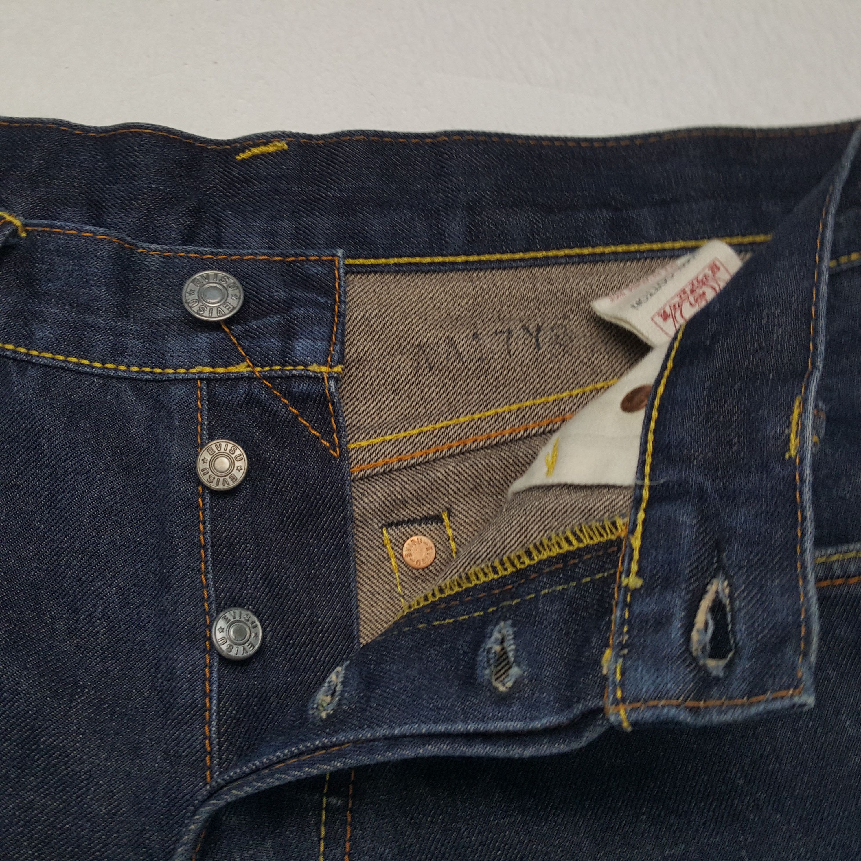 Evisu × Japanese Brand × Vintage Vintage EVISU Japanese Brand Daicock Style Blue Jeans Size US 31 - 12 Thumbnail