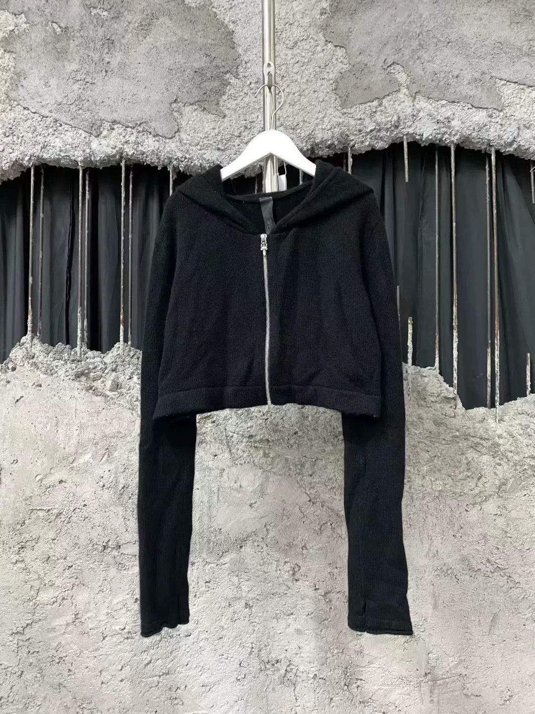 Chrome Hearts black cashmere leather cropped cardigan Size US M / EU 48-50 / 2 - 1 Thumbnail