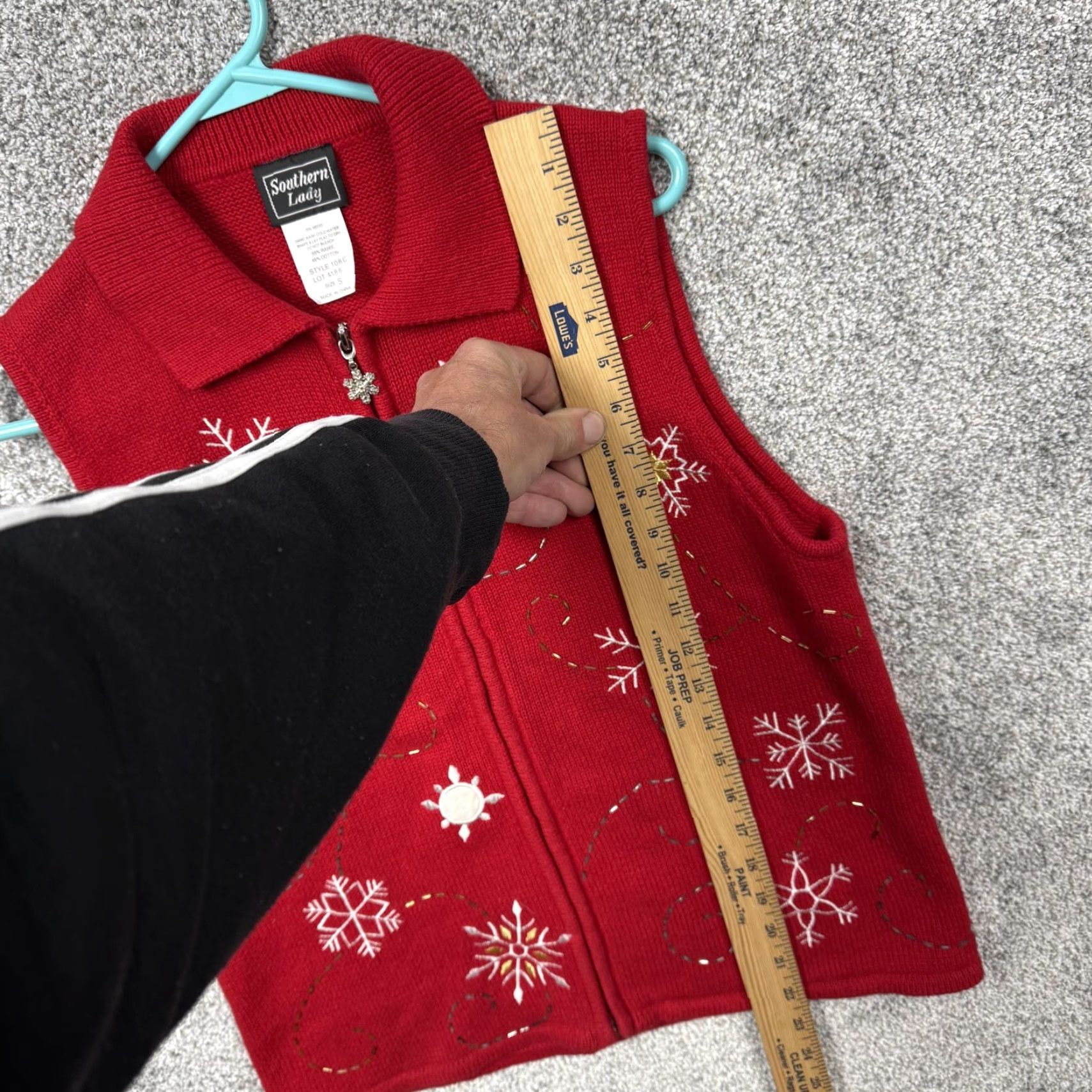 Vintage VINTAGE Southern Lady Vest Shirt Womens S Red Snowflake Zip Holiday Christmas Cozy Size S / US 4 / IT 40 - 4 Thumbnail