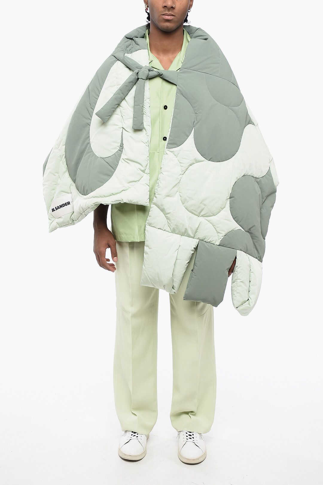 Jil Sander og1mm0625 Size: OS / Sage Quilted Stole in Green Size ONE SIZE - 5 Thumbnail