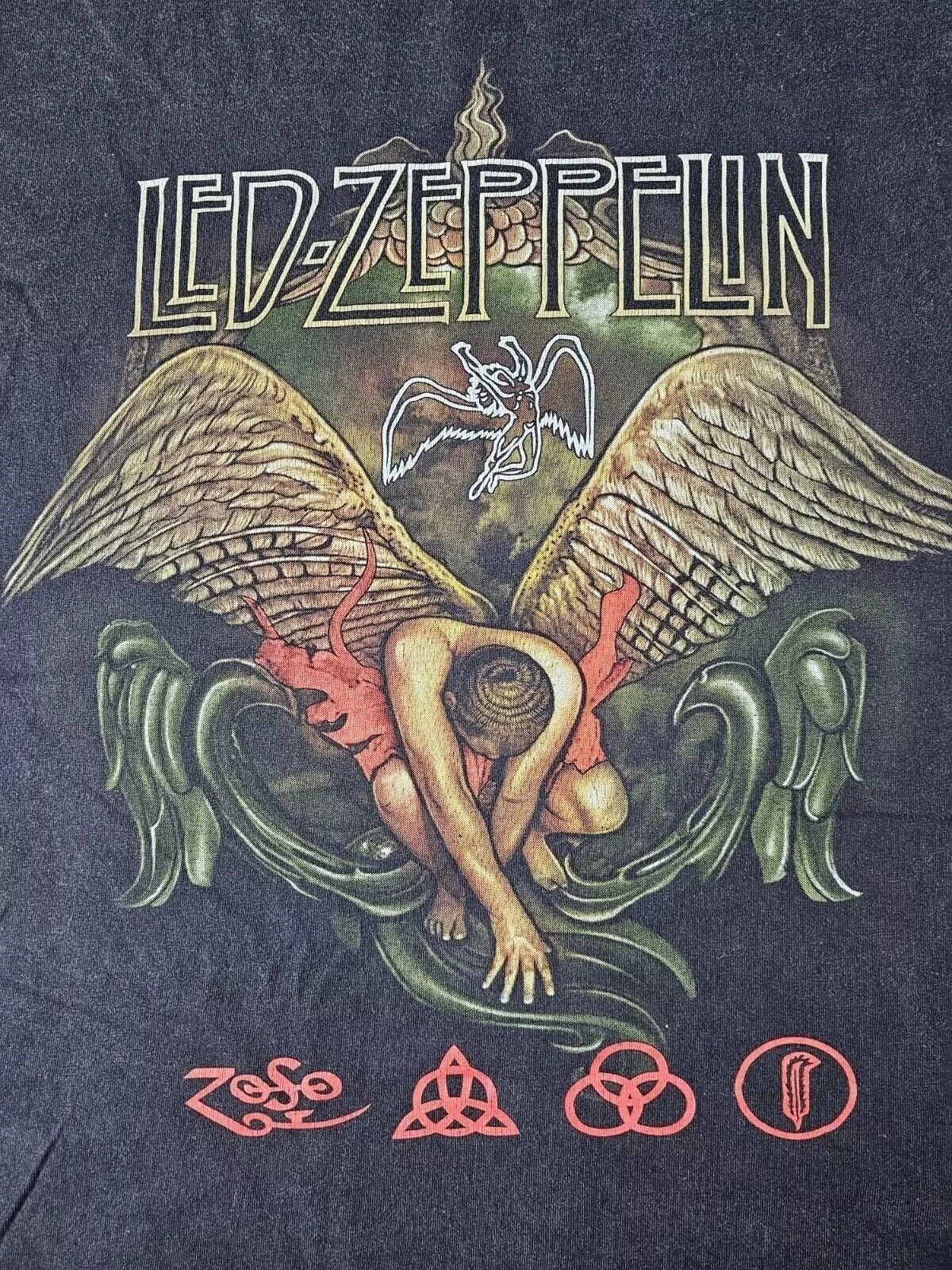 Other Vintage 90s Led Zeppelin Swan Song Icarus Double Sided Tee M Size US M / EU 48-50 / 2 - 2 Thumbnail