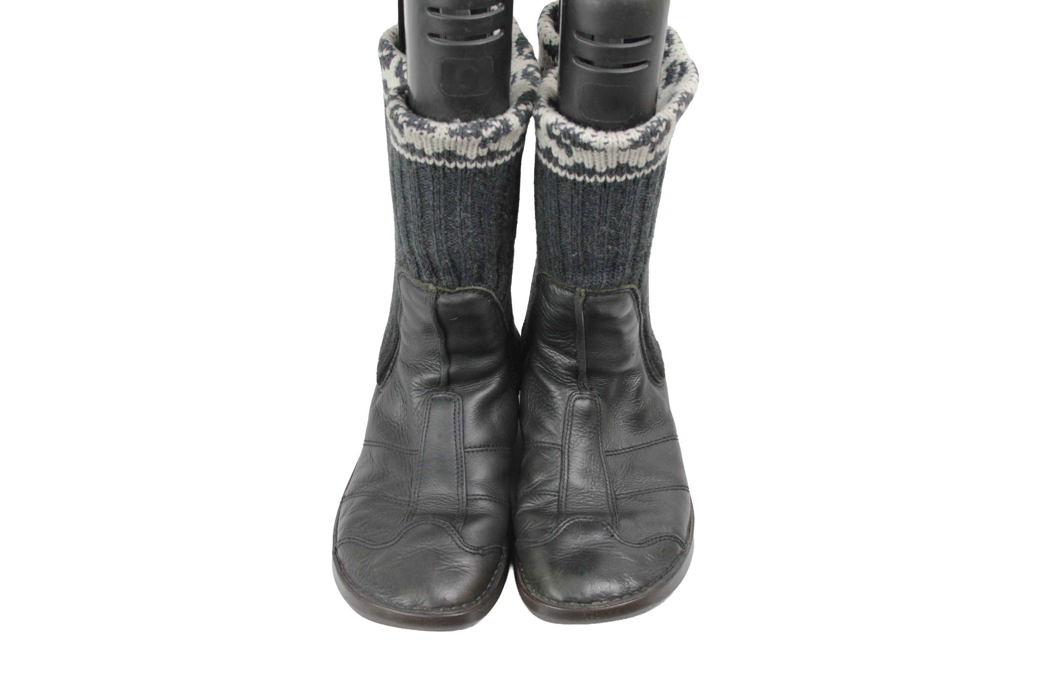 Japanese Brand The Art Company 00S Y2K Avant Garde Goblin Knit Boots Size US 8 / EU 41 - 10 Thumbnail