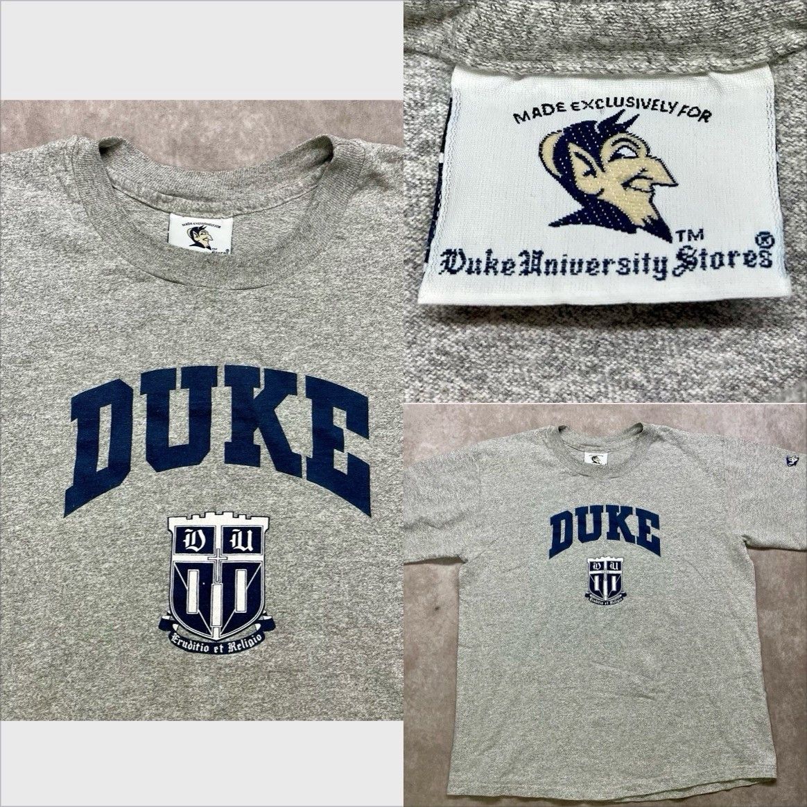 Other Rare Vtg 80s Duke Single Stitch T-Shirt XL Gray Cotton Excha Size US XL / EU 56 / 4 - 1 Thumbnail
