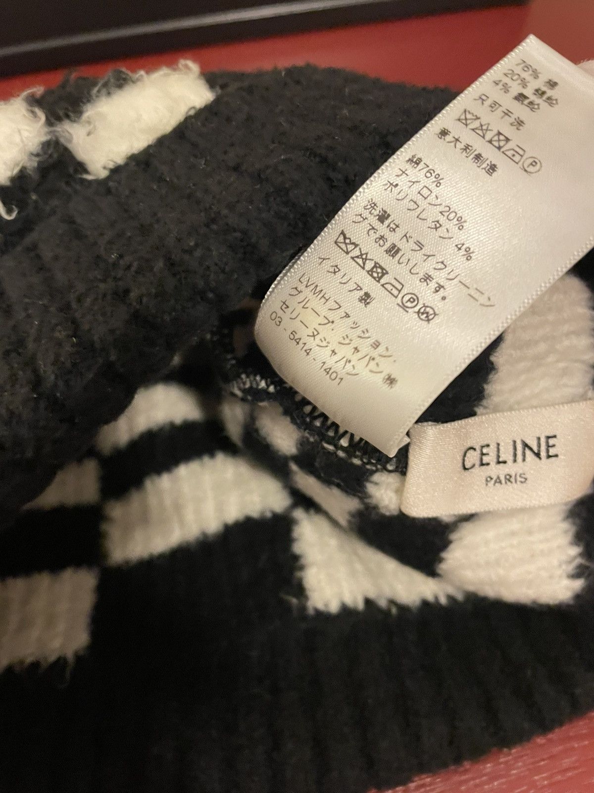 Celine SS21 ‘The Dancing Kid’ Check Runway Beanie Size ONE SIZE - 6 Thumbnail