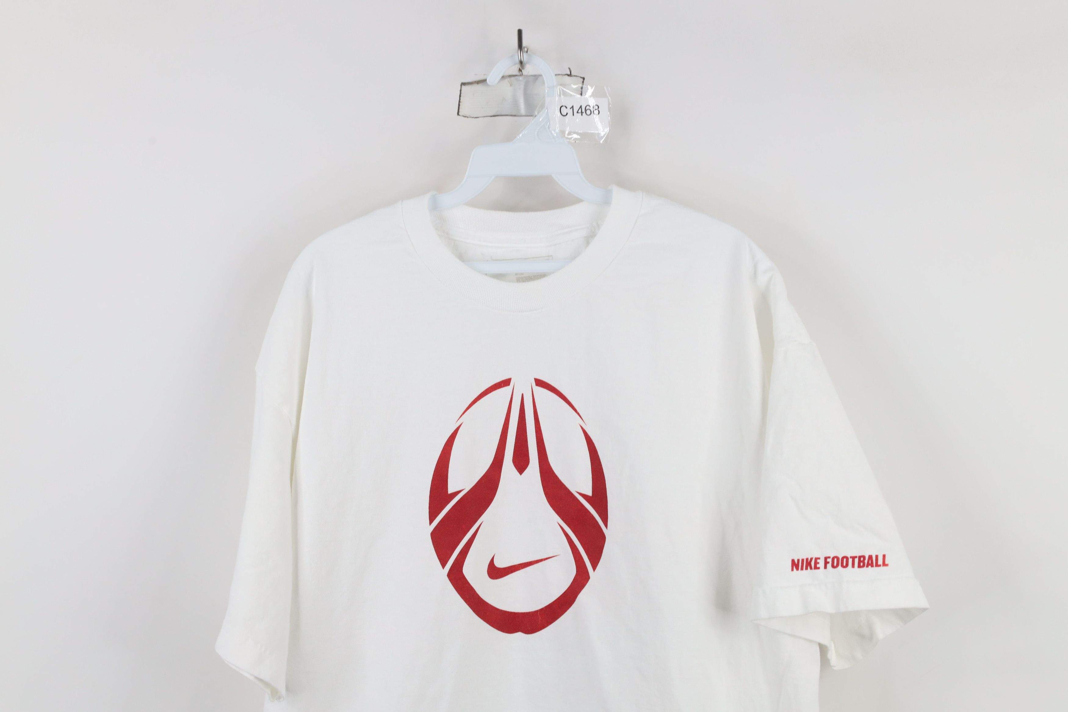 Nike × Vintage Vintage Y2K Nike Football Center Swoosh Short Sleeve T-Shirt Size US XL / EU 56 / 4 - 2 Thumbnail