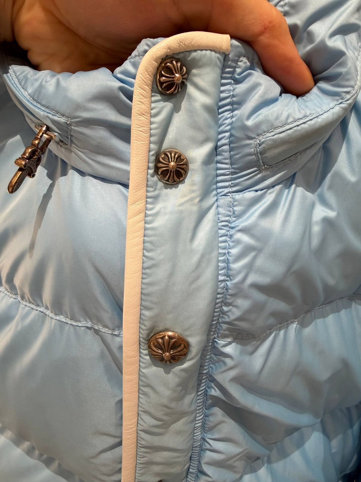 Chrome Hearts Chrome Hearts puffer jacket baby blue Size US L / EU 52-54 / 3 - 3 Thumbnail