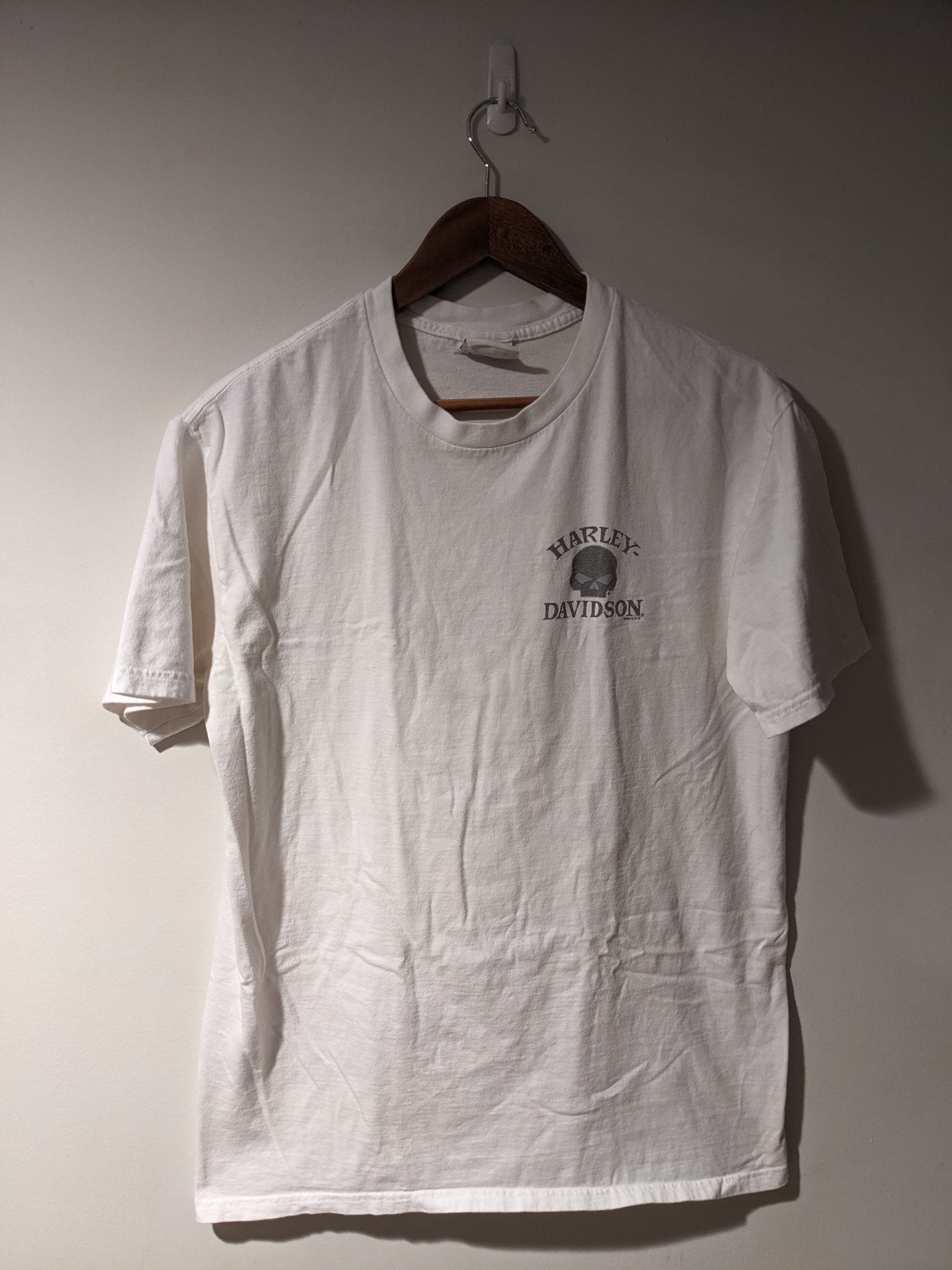 Harley Davidson Vintage 2014 Harley Davidson Motorcycle Logo Skull T-Shirt Size US M / EU 48-50 / 2 - 7 Thumbnail