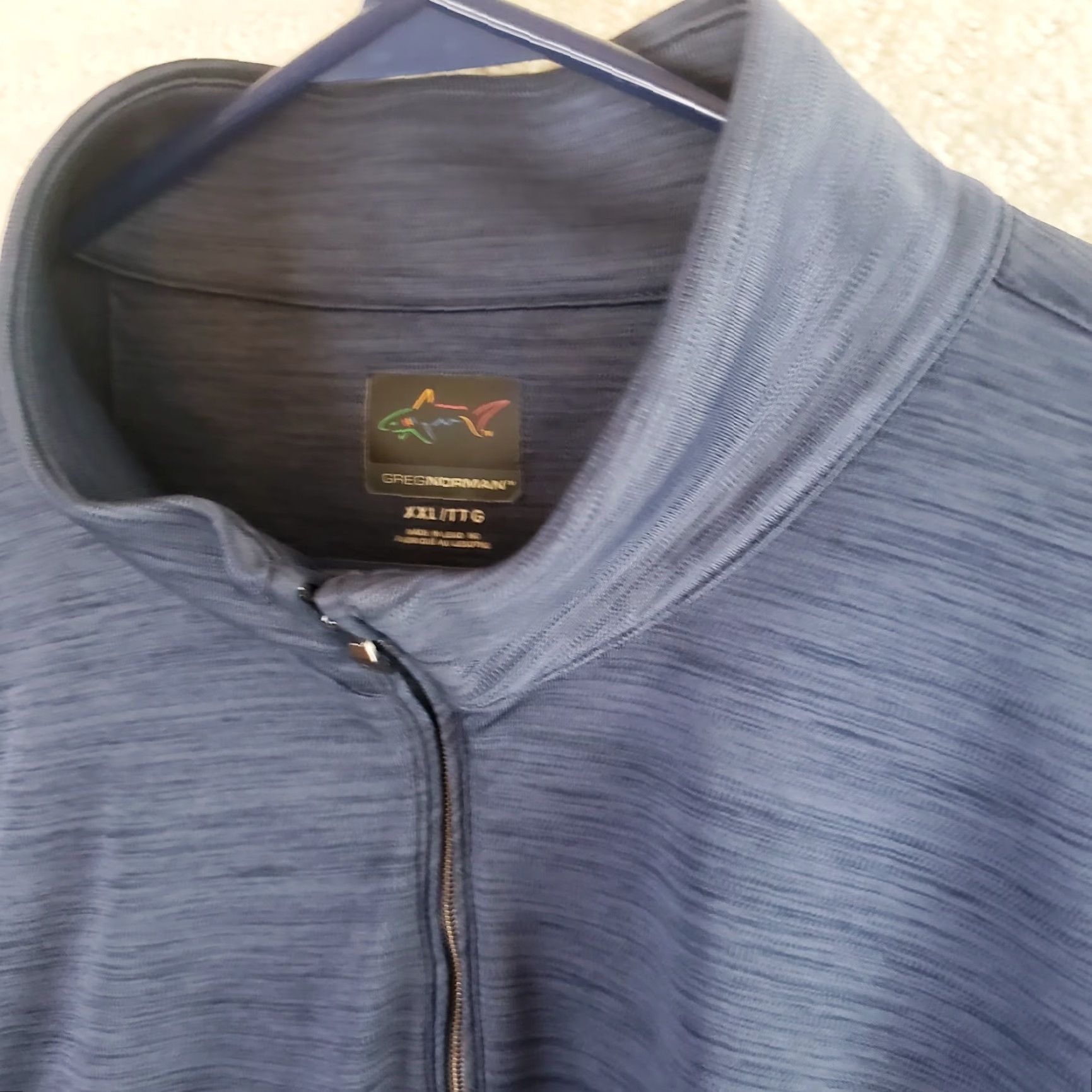 Vintage Greg Norman 1/4 Zip Pullover Blue Heather Long Sleeve Men's XXL Performance Activewear Pullover Zip Size US XXL / EU 58 / 5 - 4 Thumbnail