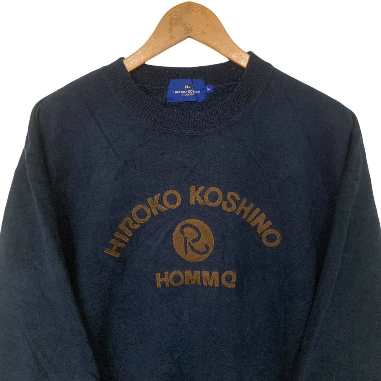 Hiroko Koshino Homme Hiroko Koshino Homme Sweatshirt Vintage Medium Navy Blue Size US M / EU 48-50 / 2 - 2 Thumbnail