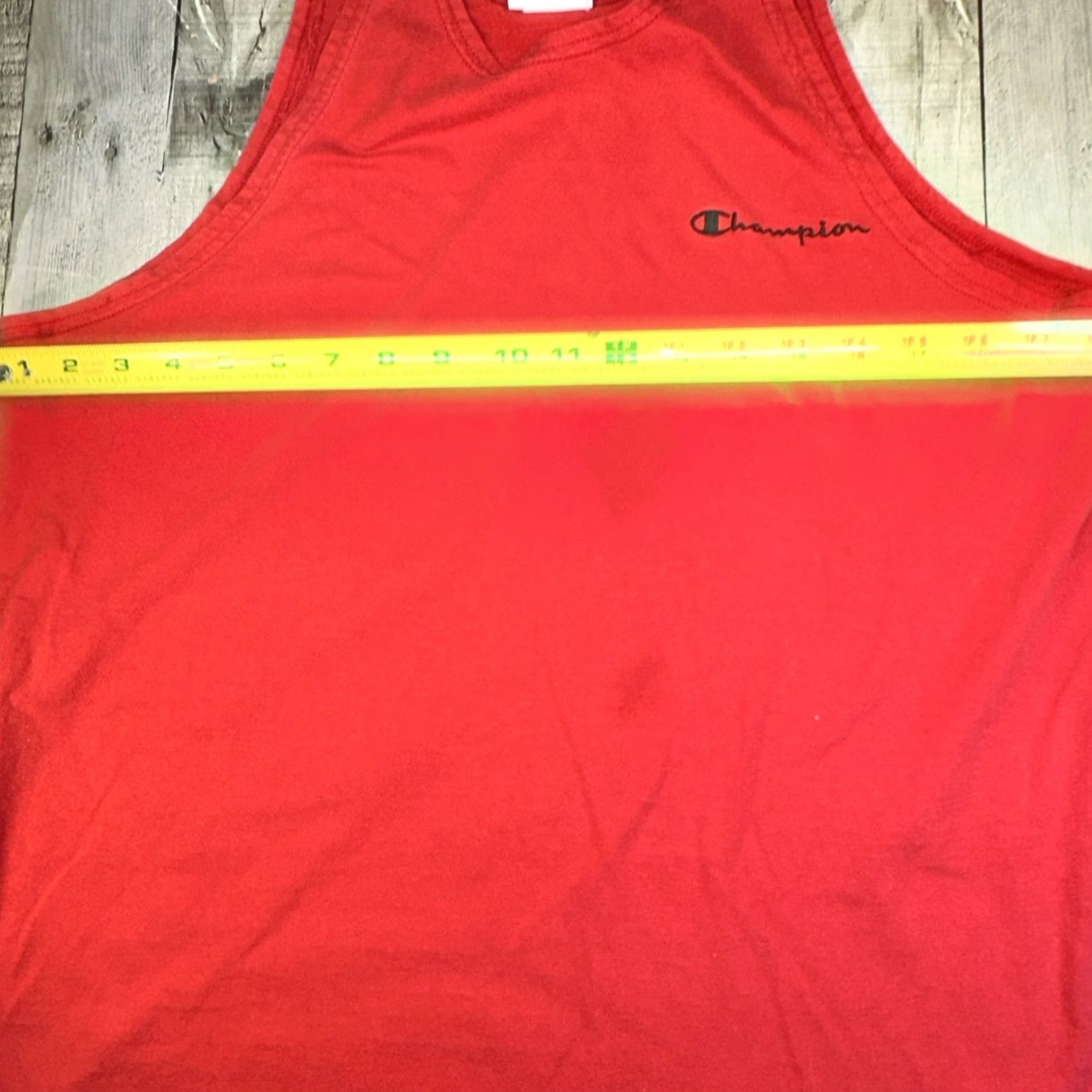 Champion VINTAGE Champion Tank Top Men M Red Script Logo 90s Regular Short Sleeve? Size US M / EU 48-50 / 2 - 6 Thumbnail