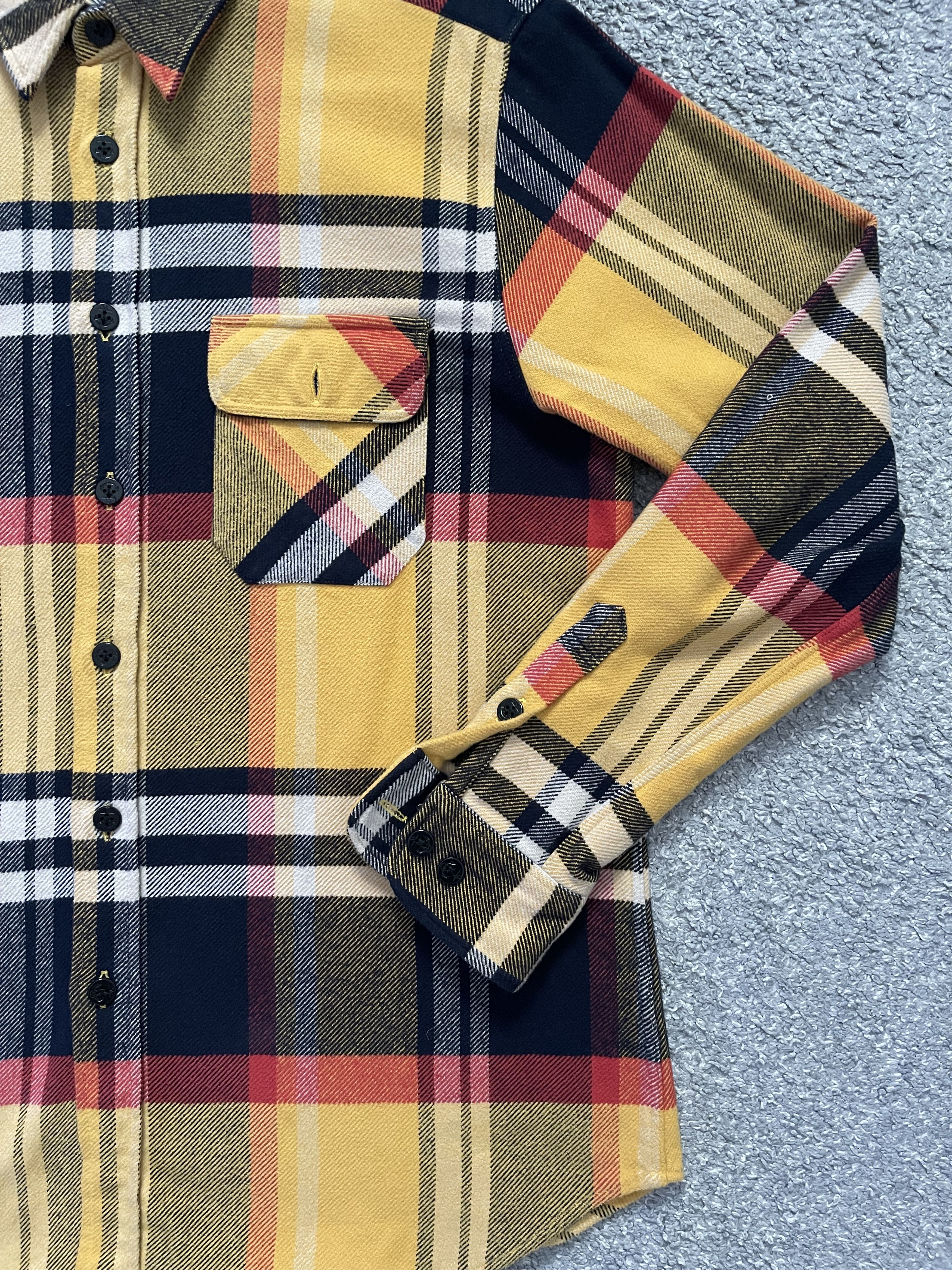Noah Noah Flannel Shirt - Yellow Plaid (L) Size US L / EU 52-54 / 3 - 4 Thumbnail