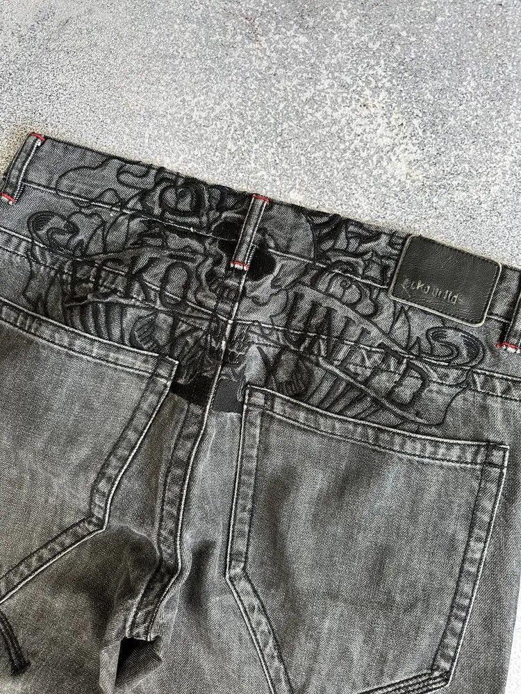 Ecko Unltd. Vintage ECKo Unltd Skull Embroidered Jeans Size US 34 / EU 50 - 4 Thumbnail