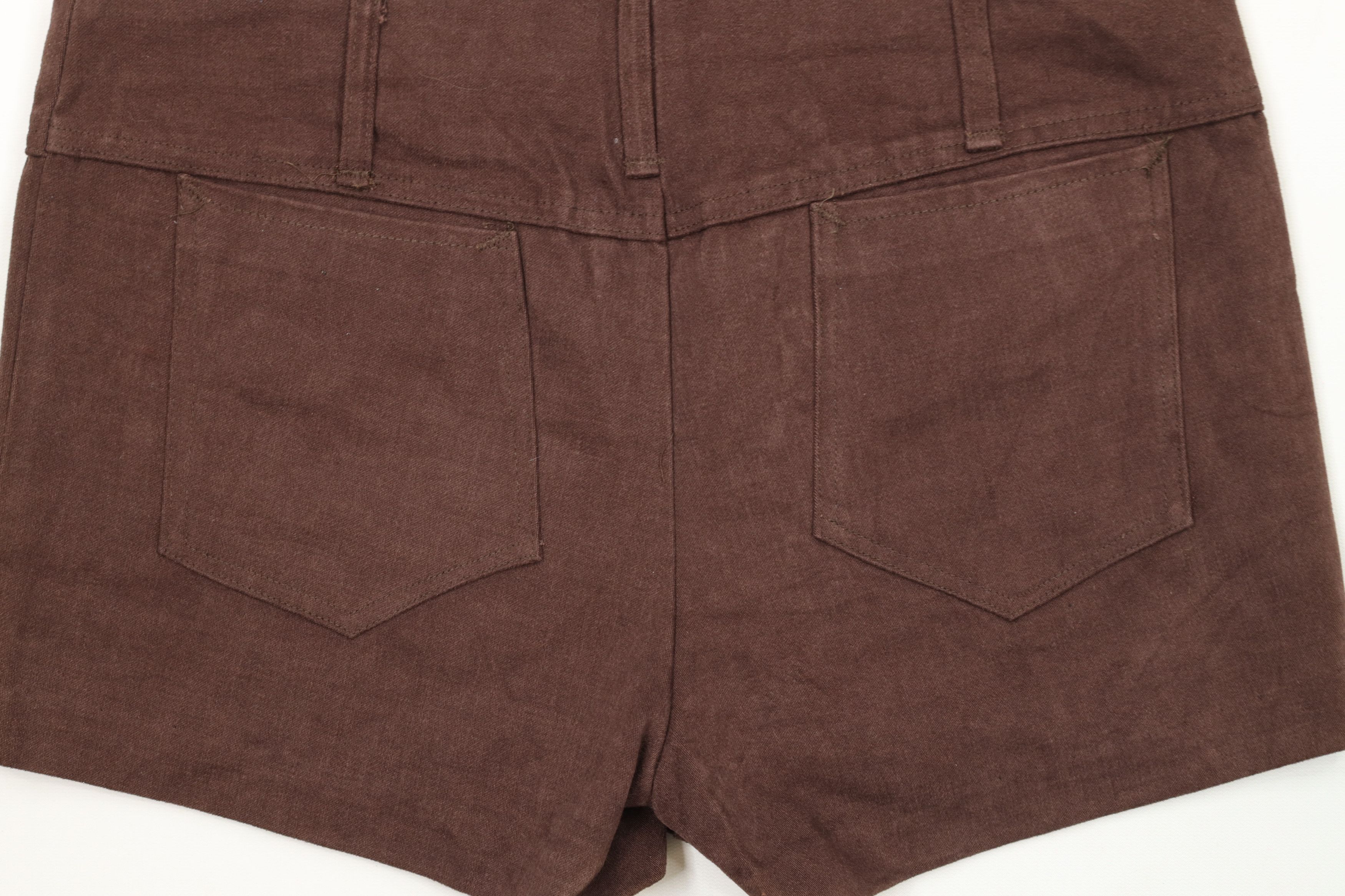 Vintage Vintage 70s Streetwear Chamois Cloth Booty Shorts Brown USA Size 32" / US 10 / IT 46 - 12 Thumbnail