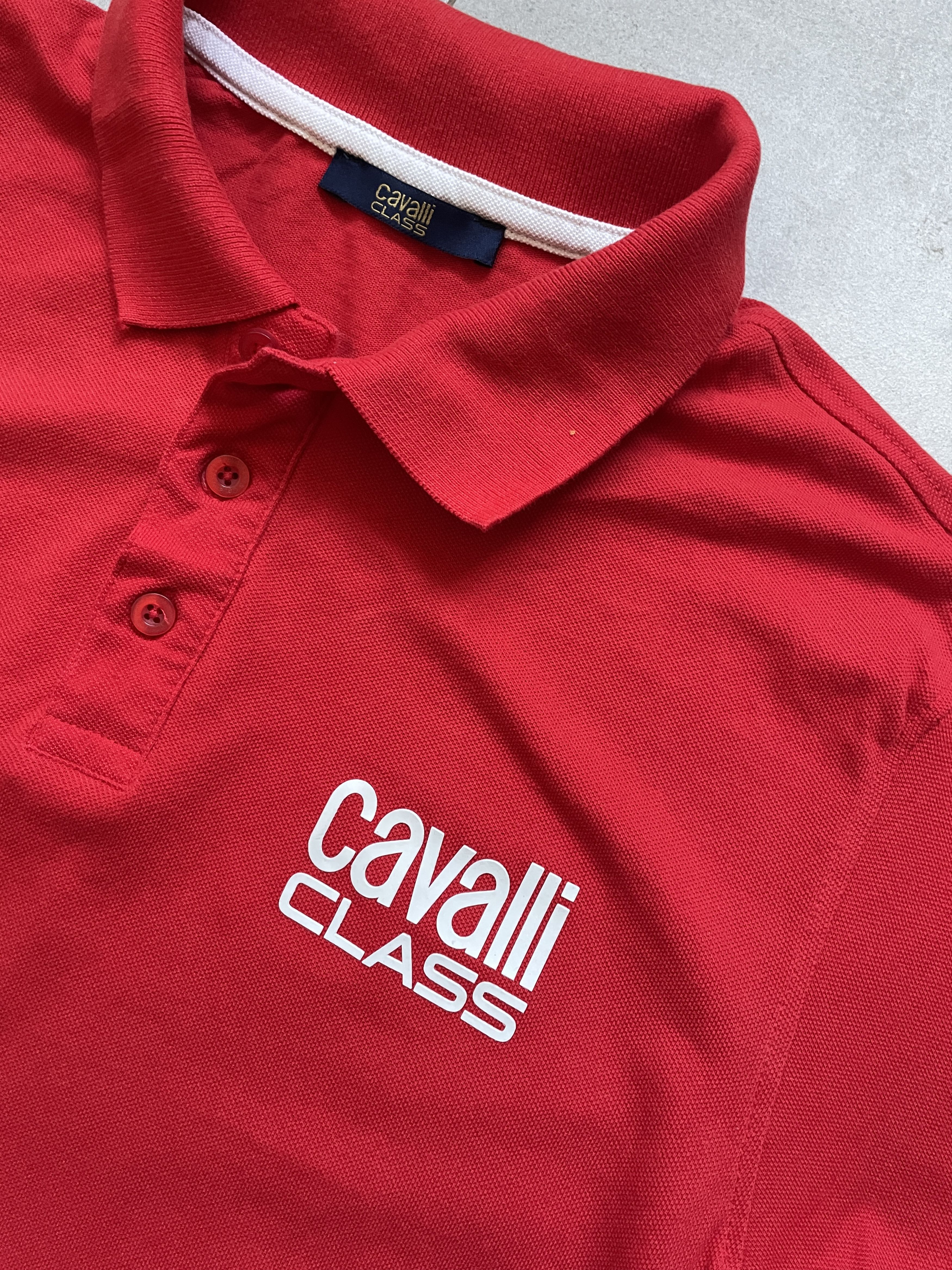 Roberto Cavalli ROBERTO CAVALLI CLASS SLIM FIT RED POLO TSHIRT Size US M / EU 48-50 / 2 - 1 Thumbnail