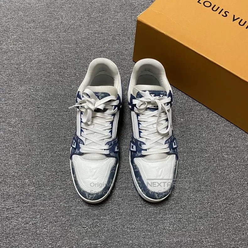 Louis Vuitton Louis Vuitton TRAINER Blue Denim shoes Size US 9.5 / EU 42-43 - 1 Thumbnail