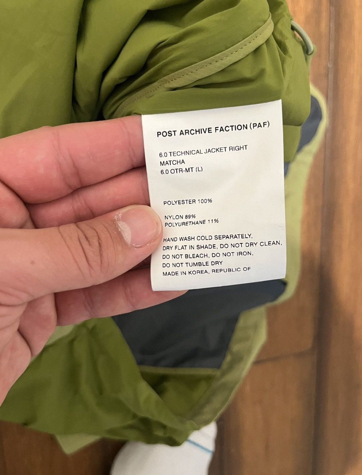 POST ARCHIVE FACTION (PAF) 6.0 TECHNICAL JACKET RIGHT (MATCHA) Size US L / EU 52-54 / 3 - 5 Thumbnail