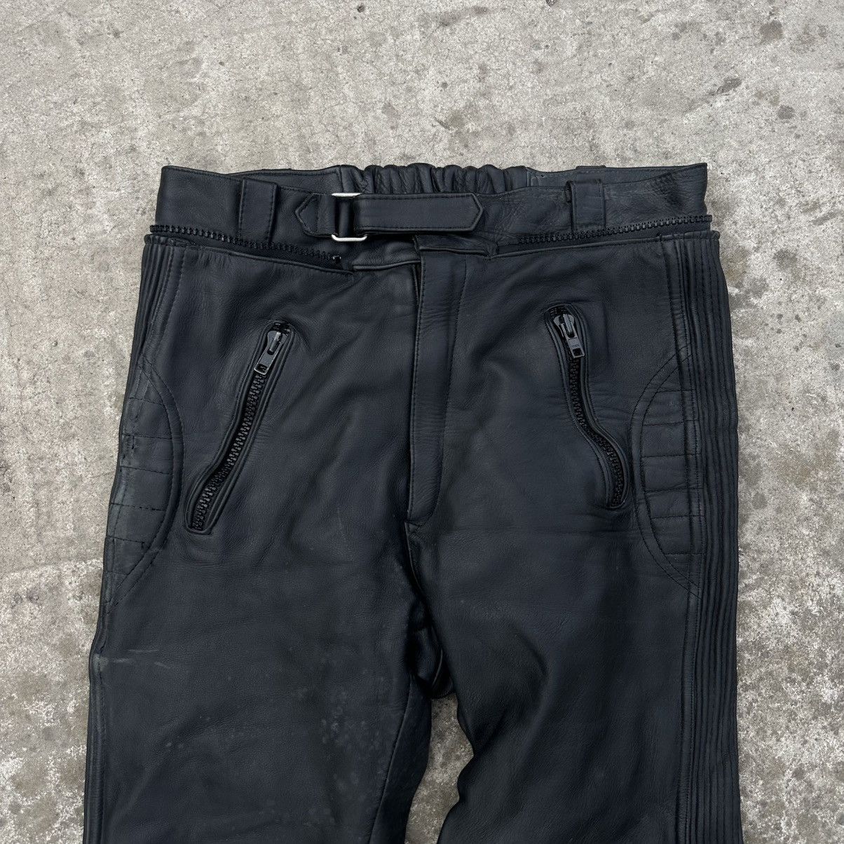 20471120 × Grunt Style Vintage Japanese Style Moto Leather Pants Size 50 90s Racing Size US 31 - 4 Thumbnail