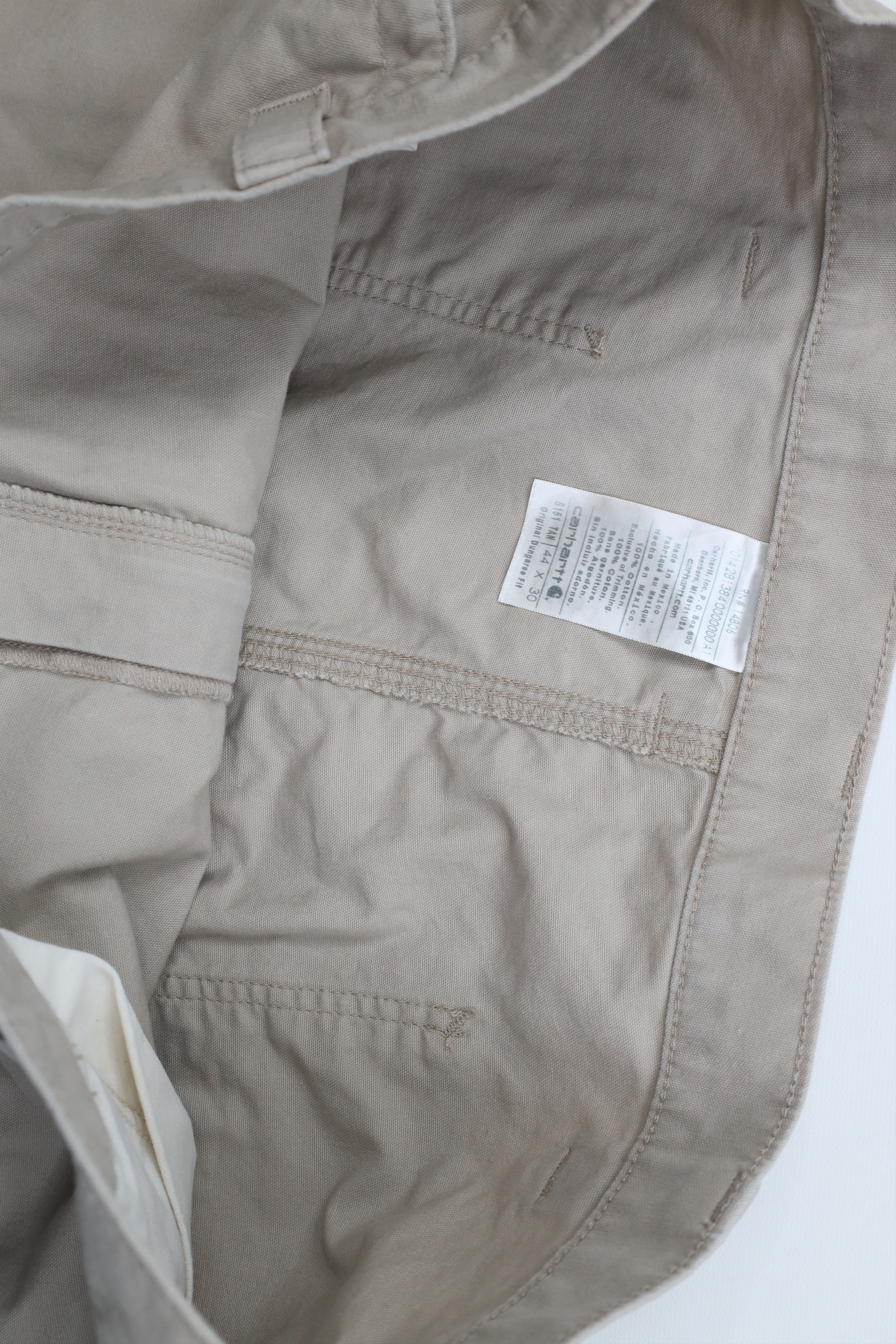 Carhartt Vintage Y2K Carhartt Wide Leg Dungaree Pants Tan Khaki Size US 44 / EU 60 - 8 Thumbnail