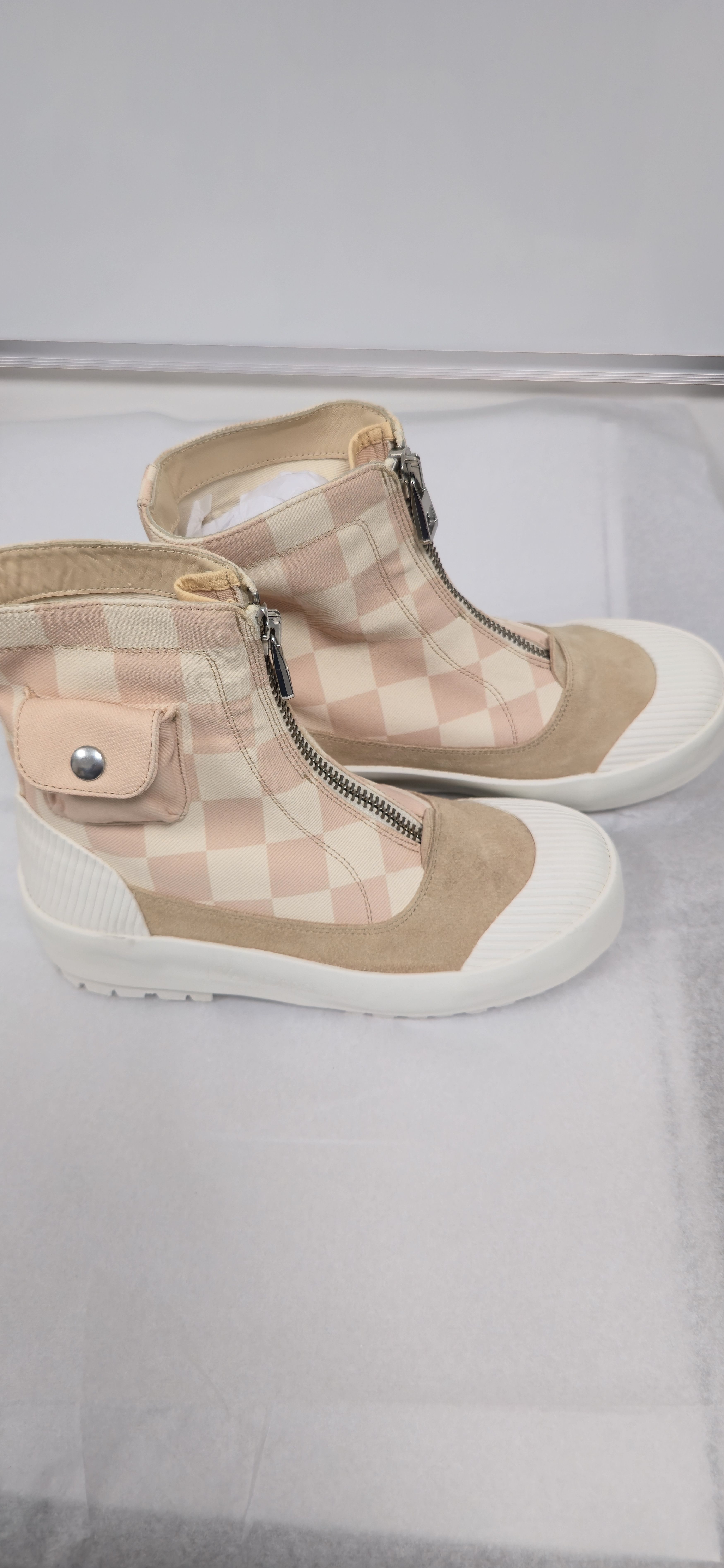JW Anderson Checkerboard Zip Cargo Pocket Boots RRP $400 Size US 7 / IT 37 - 3 Thumbnail