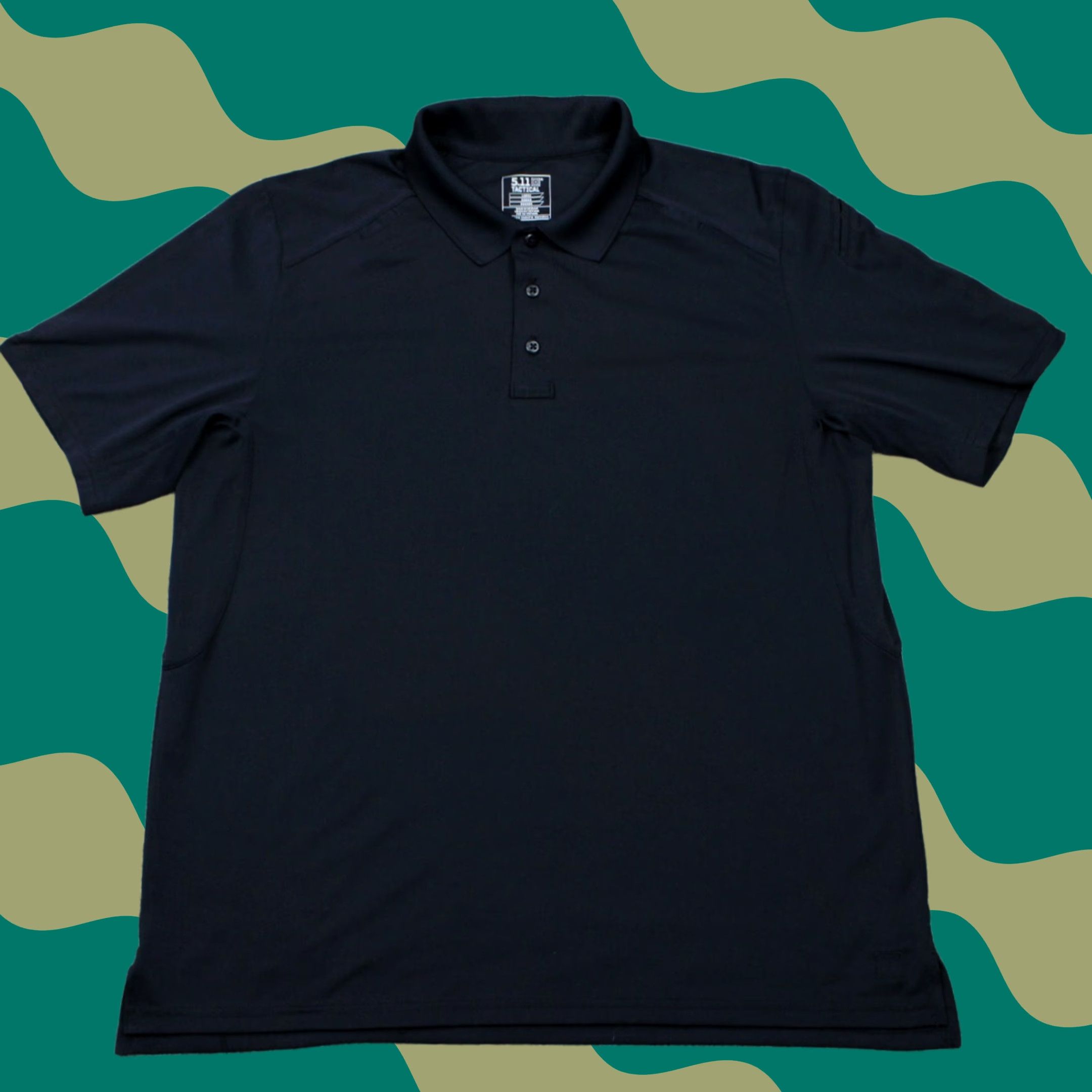 Vintage 5.11 Tactical Helios Polo Shirt Mens Large Black Short Sleeve Polyester Pullover Polo Size US L / EU 52-54 / 3 - 1 Thumbnail