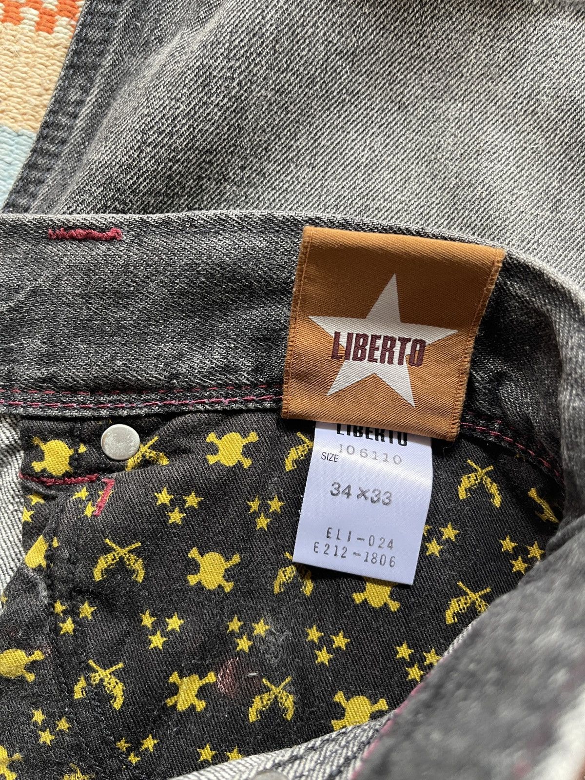 Cout de la Liberte Vintage🔥LIBERTO🔥Distressed Patchwork Denim Size US 36 / EU 52 - 16 Thumbnail