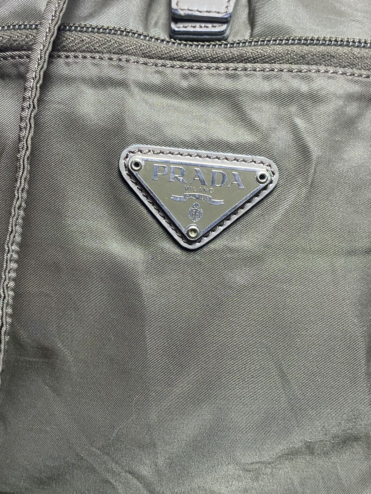 Prada Prada Tessuto Olive Green Nylon Backpack Size ONE SIZE - 3 Thumbnail