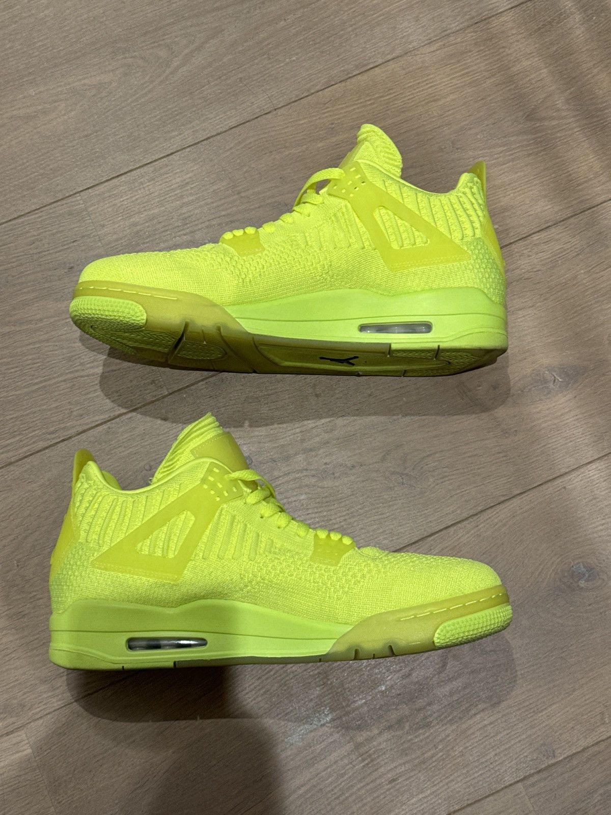Jordan Brand Air Jordan 4 Flyknit 2019 Volt Size US 12 / EU 45 - 3 Thumbnail