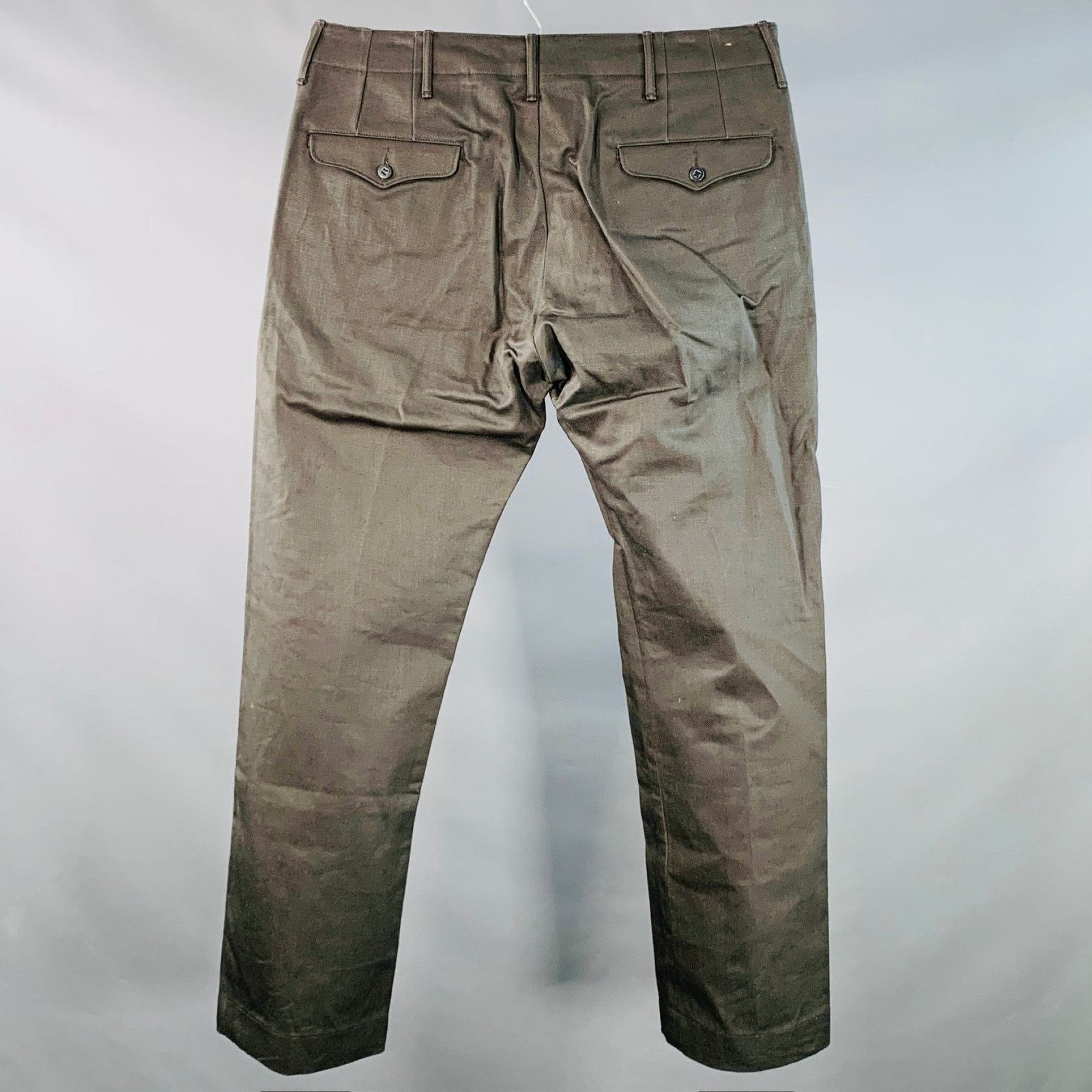 Ralph Lauren RRL by RALPH LAUREN Grey Cotton Selvedge Button Fly Pants Size US 36 / EU 52 - 2 Thumbnail
