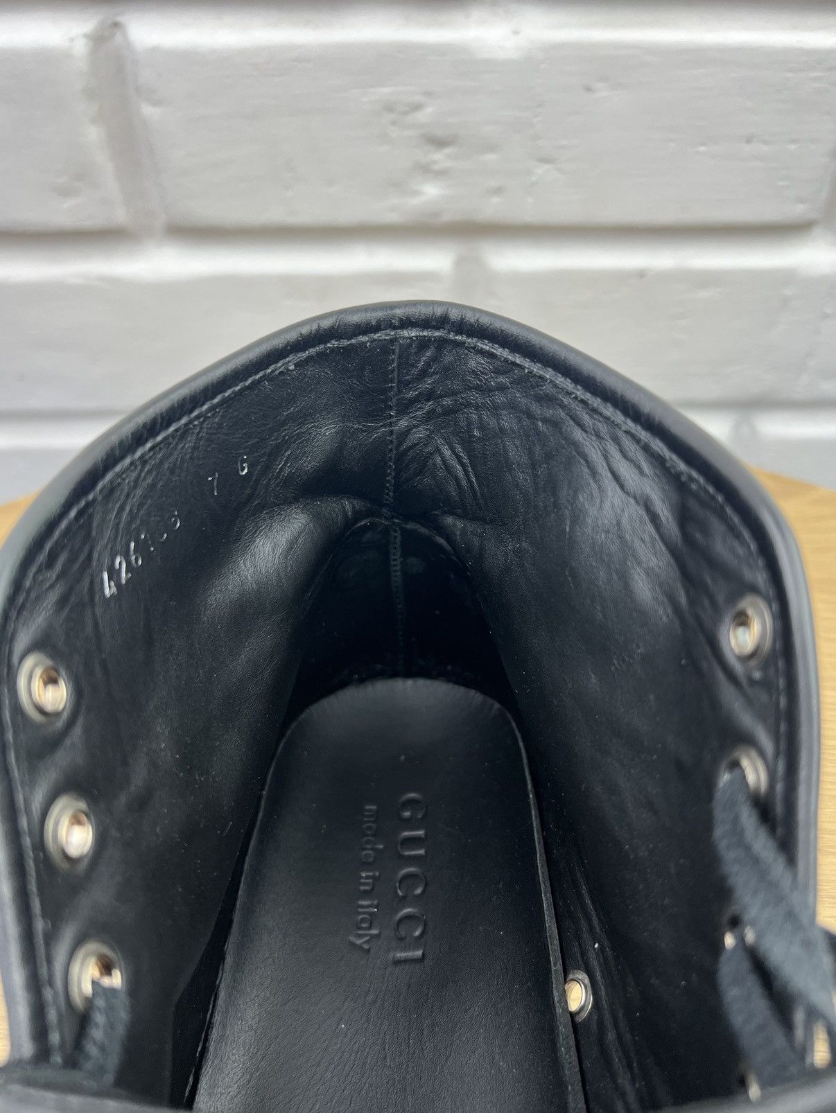 Gucci GUCCI Sneakers Hi Top Leather Shoes BROOKLYN GG Monogram Size US 7.5 / EU 40-41 - 15 Thumbnail