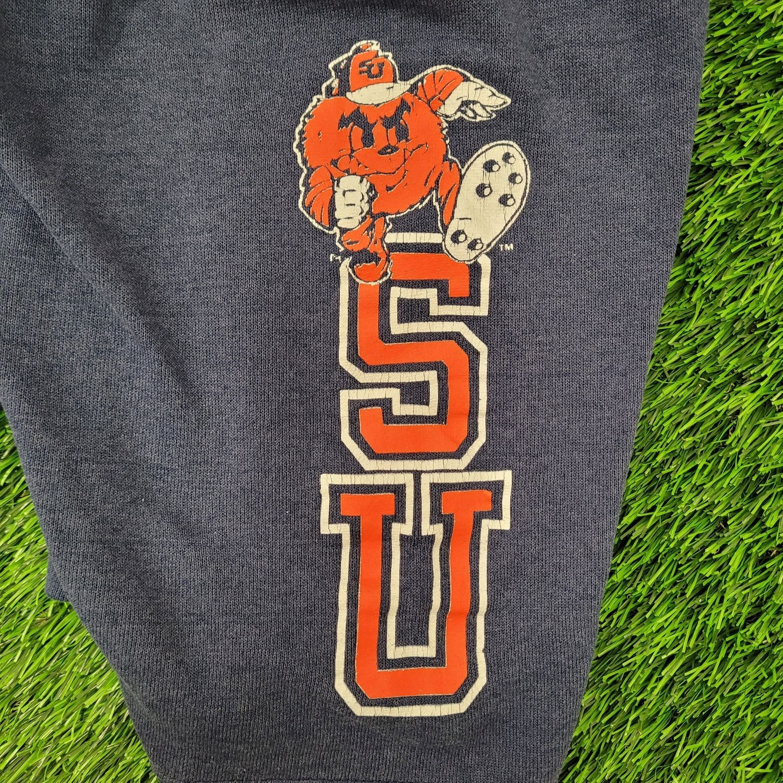 Vintage Vintage 80s Syracuse University Sweat Shorts Mens M/L USA Size US 36 / EU 52 - 5 Thumbnail
