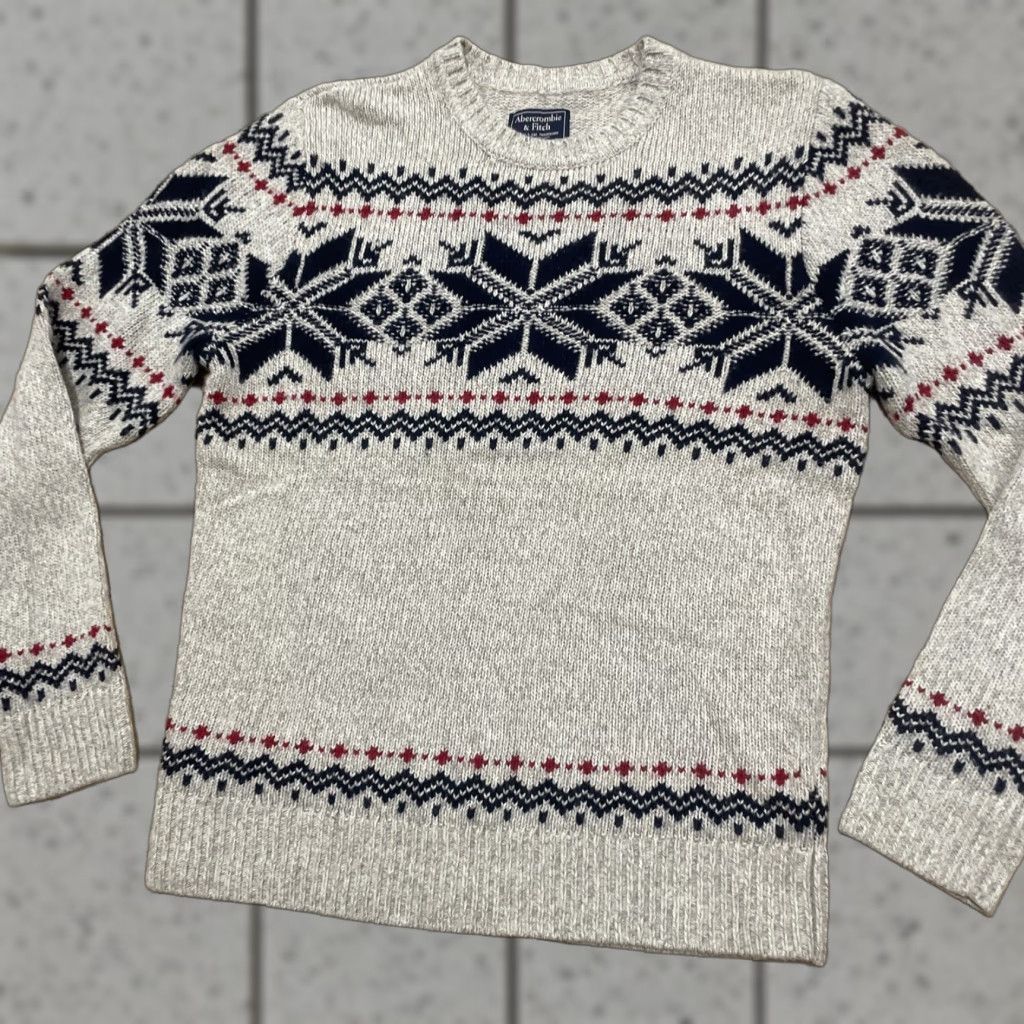 Abercrombie & Fitch VINTAGE Abercrombie & Fitch Fisherman Core Nordic Fair Isle Knit Sweater Mens M Size US M / EU 48-50 / 2 - 1 Thumbnail