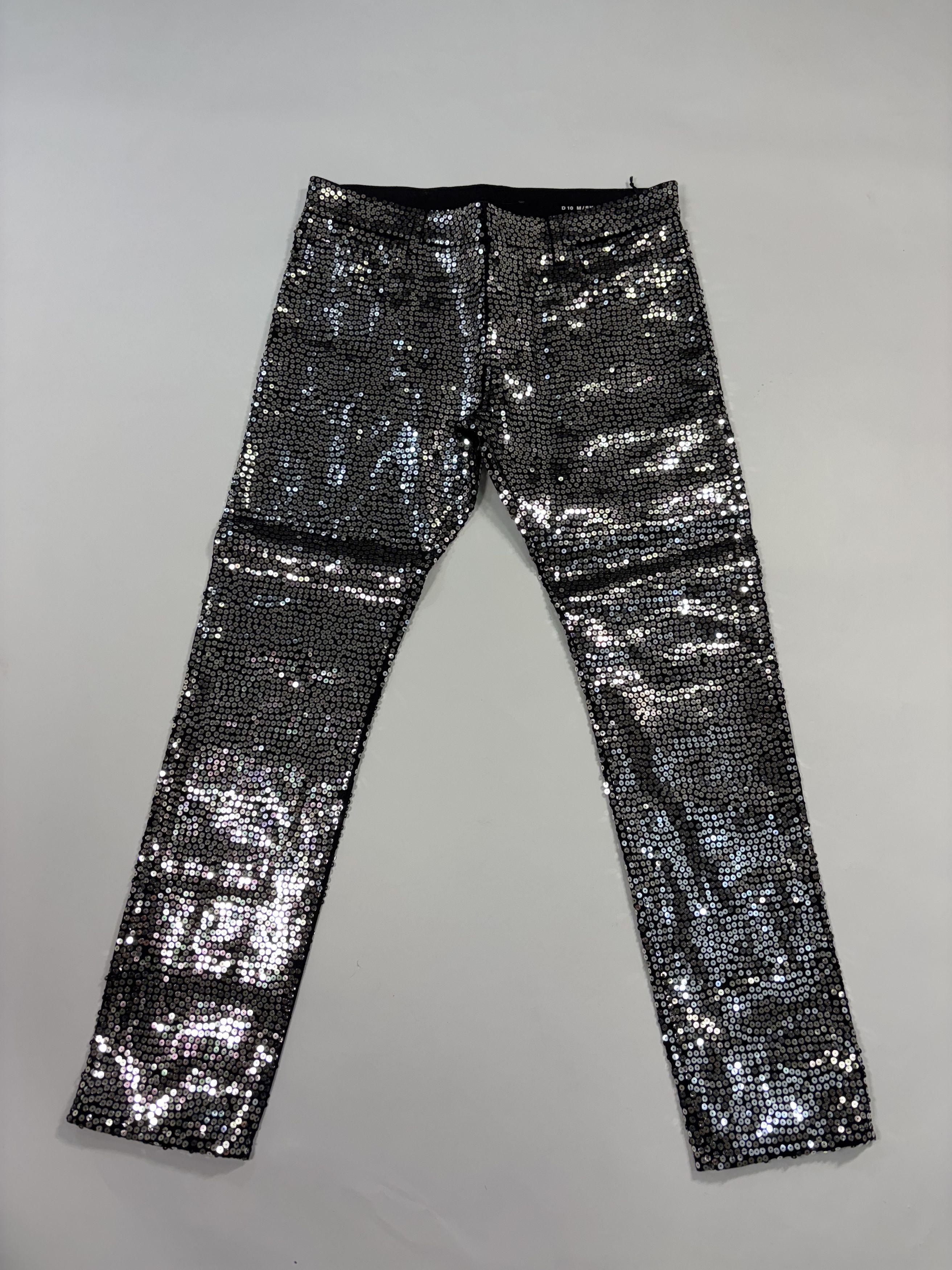 Saint Laurent Paris Saint Laurent Silver Sequin Pants Size US 32 / EU 48 - 1 Thumbnail