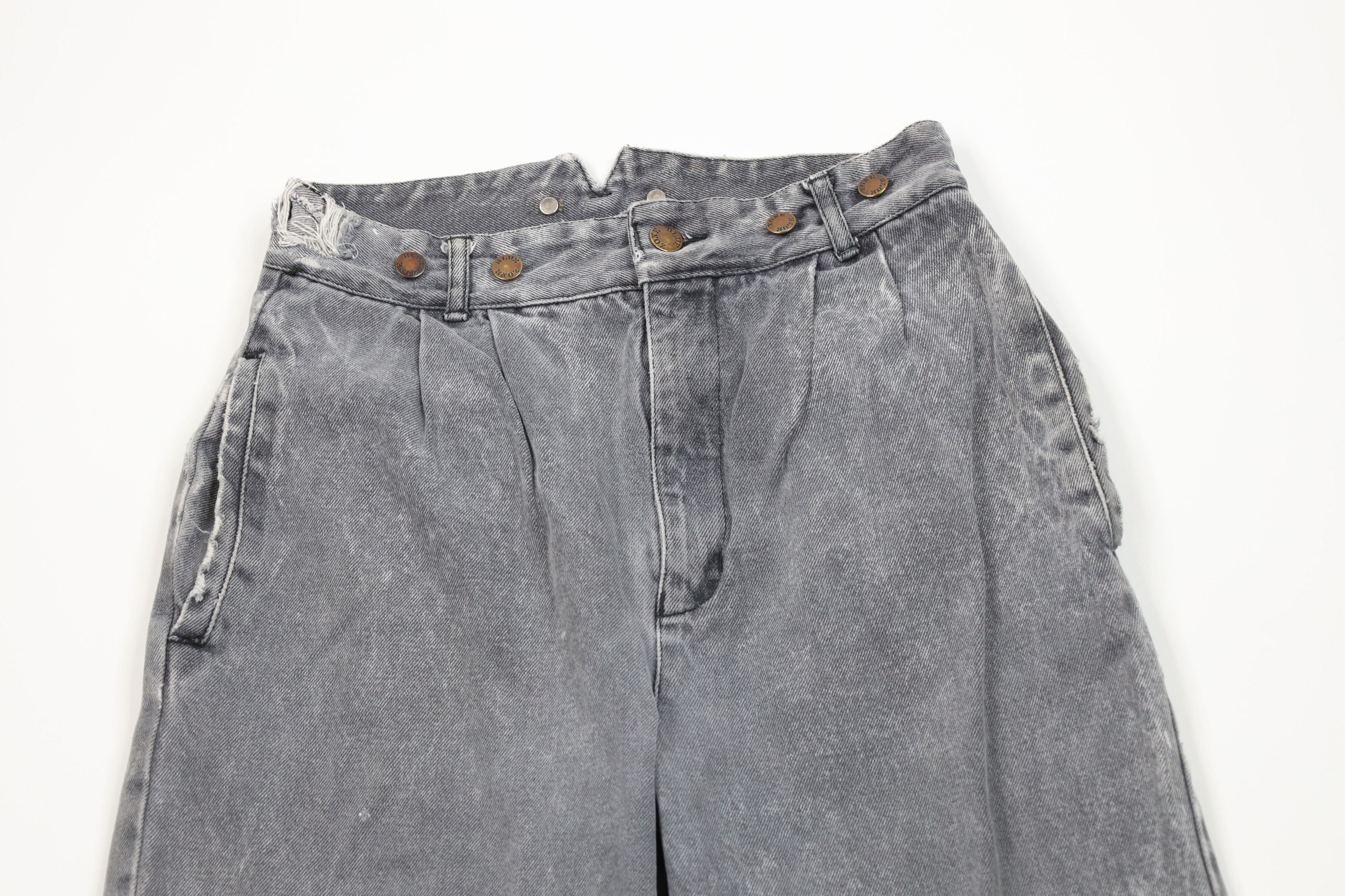 Vintage Vintage 80s 90s Streetwear Pleated High Waist Denim Jeans Size 28" / US 6 / IT 42 - 2 Thumbnail
