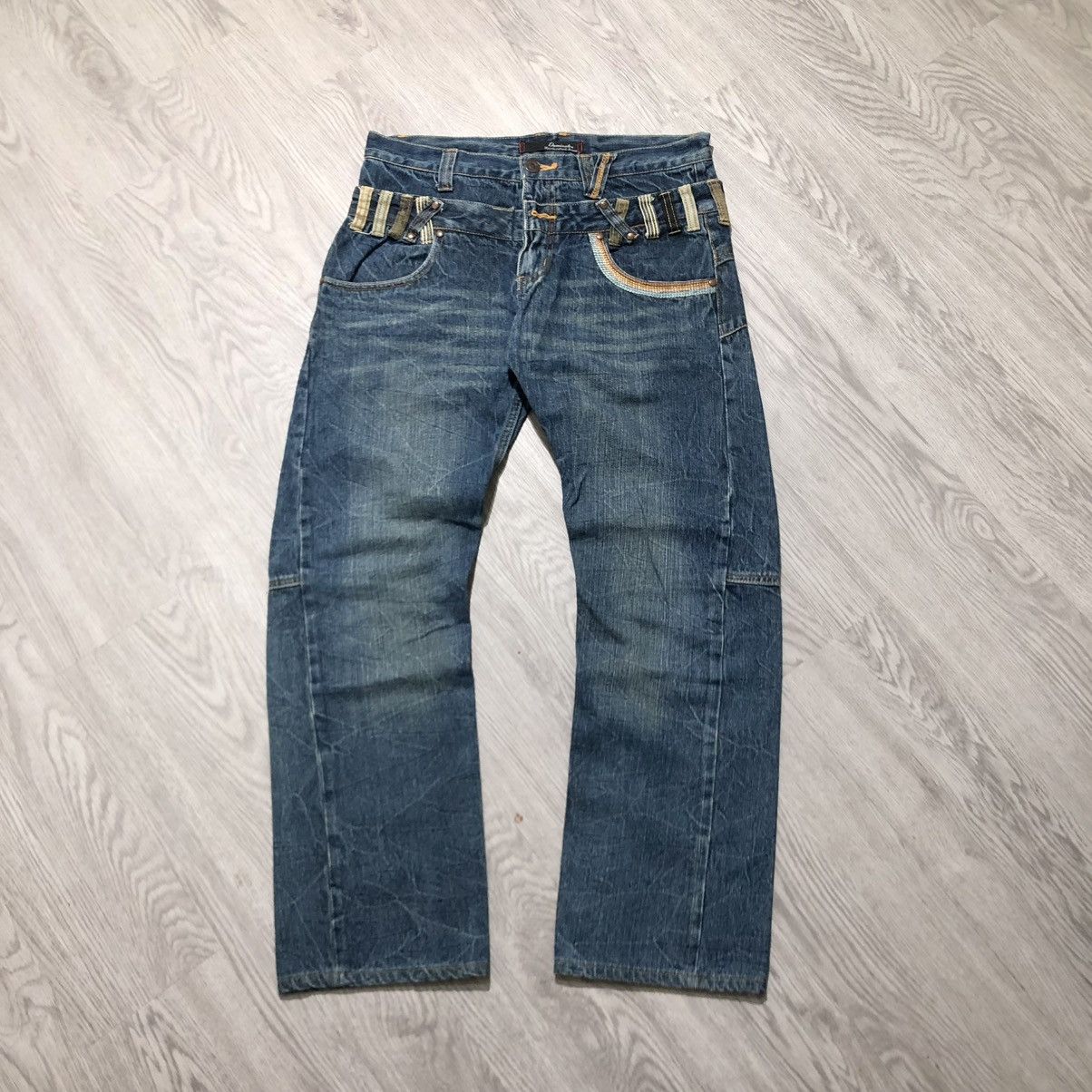 If Six Was Nine 2000s Breathmint Double Waist Faded Beauty Beast Lgb Jeans Size US 32 / EU 48 - 8 Thumbnail