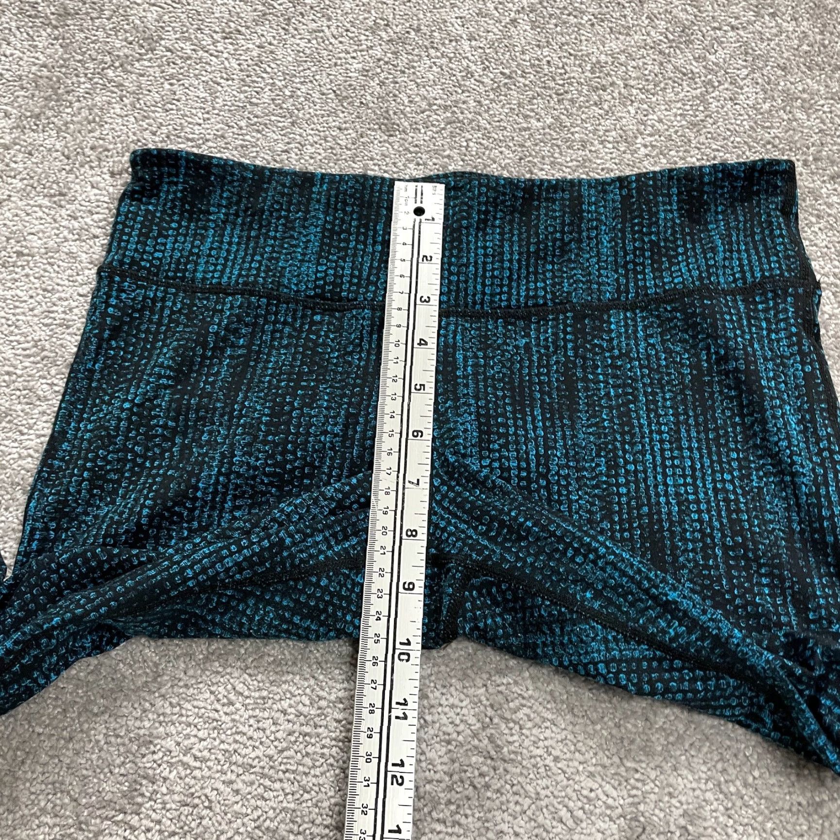 Vintage KIRKLAND Compression Leggings Women Medium Blue Black Athletic Mid Rise 30x26.5 Size 32" / US 10 / IT 46 - 7 Thumbnail