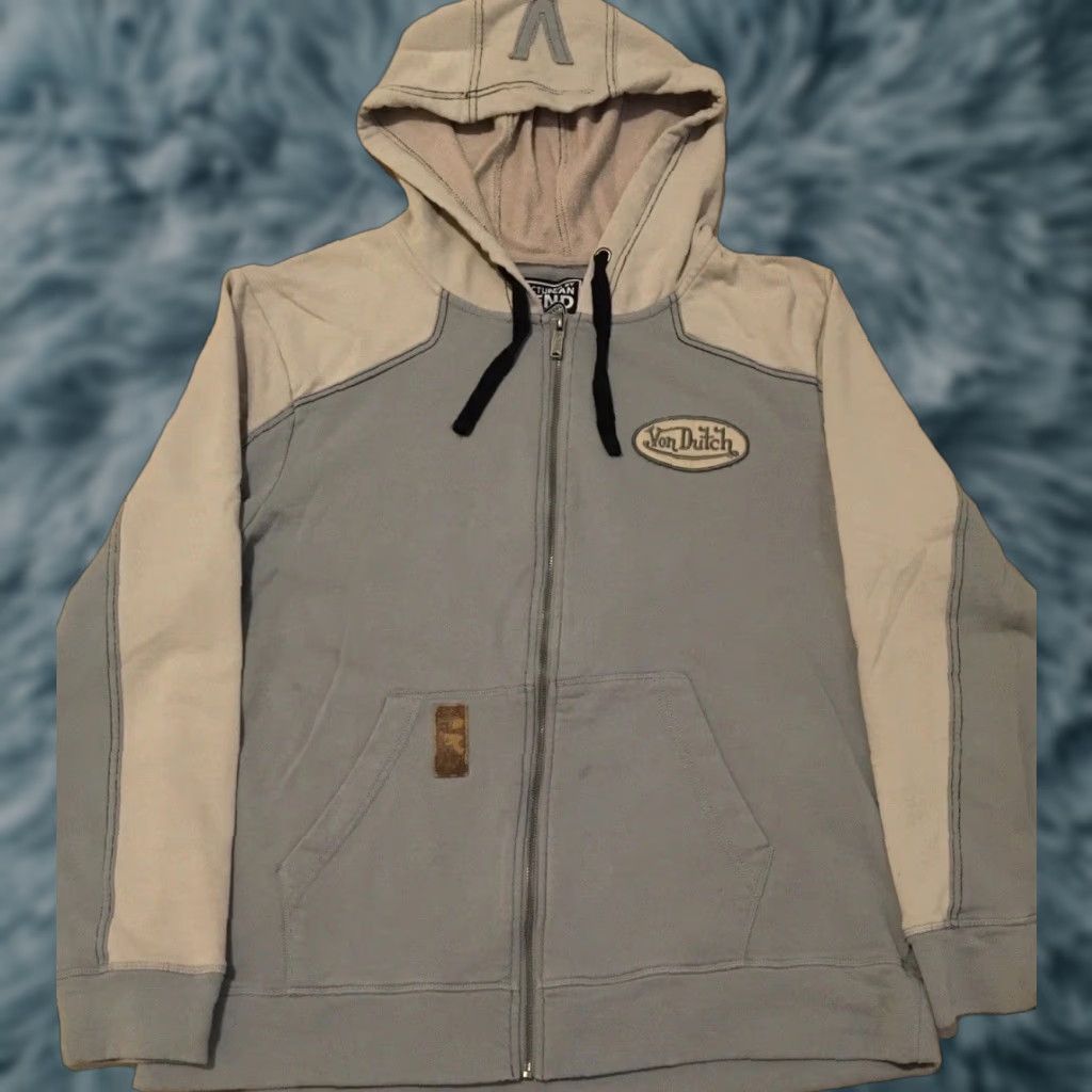 Vintage Vtg Von Dutch Car Parts Faded Zip Hoodie XL Designer Fashion Biker Grunge Y2K 90s Size US XL / EU 56 / 4 - 1 Thumbnail