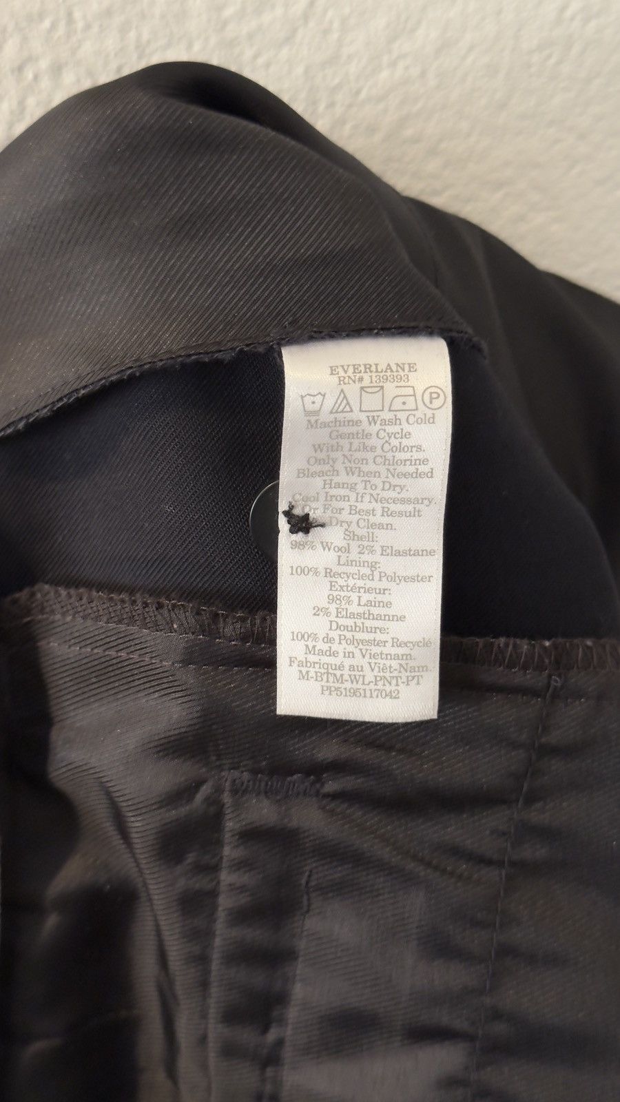 Everlane Navy Wool Suit Size 36R - 9 Thumbnail
