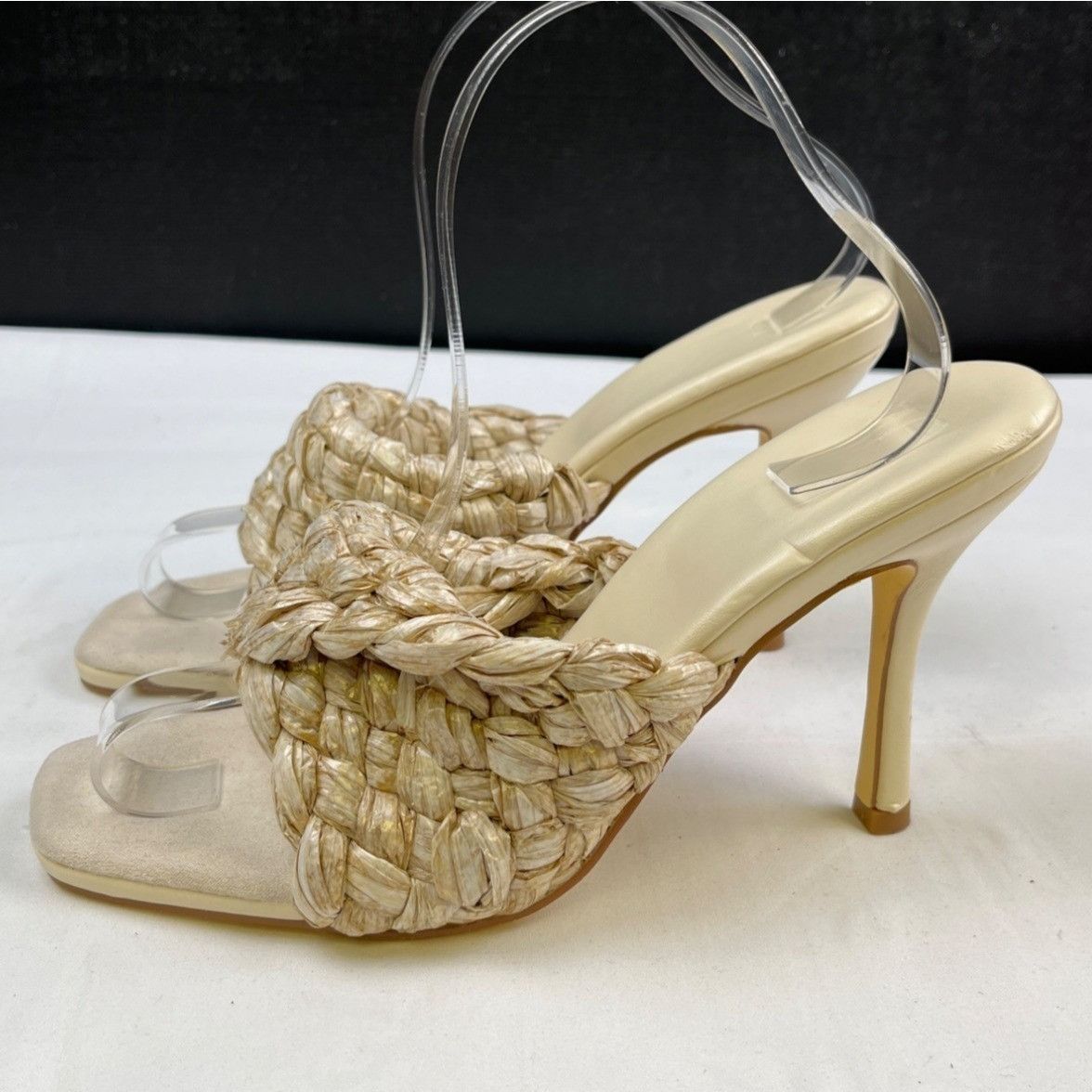 Other JF JustFab Summer Women's Cream Shoes/Heeled Sandals Sz 8 SK Size US 8 / IT 38 - 3 Thumbnail